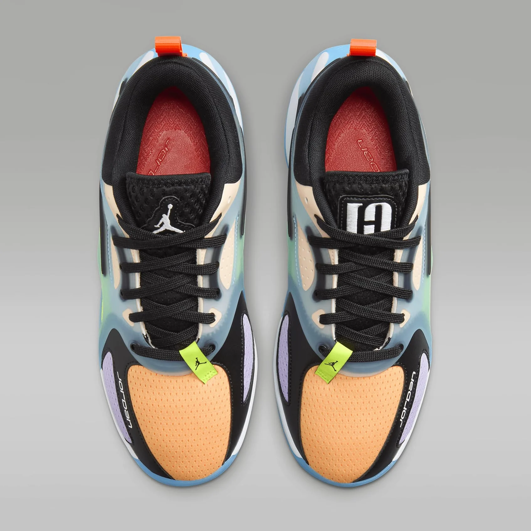 Jordan Heir Zapatos de baloncesto mujer negro tinte carmesí crema melocotón