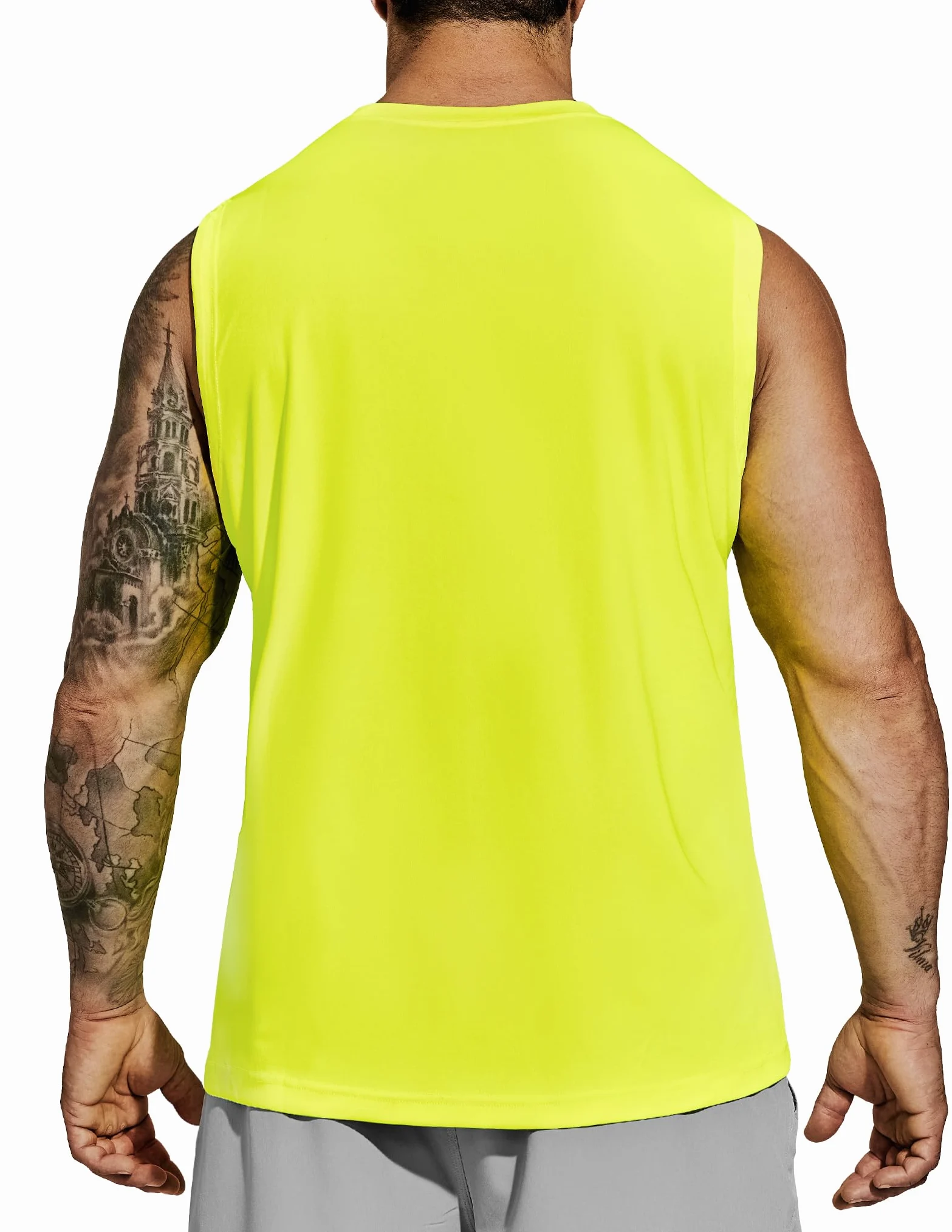 MIER Camiseta sin mangas para hombre, de secado rápido, sin mangas, UPF 50+, para atletismo, gimnasio, correr, natación, playa, entrenamiento