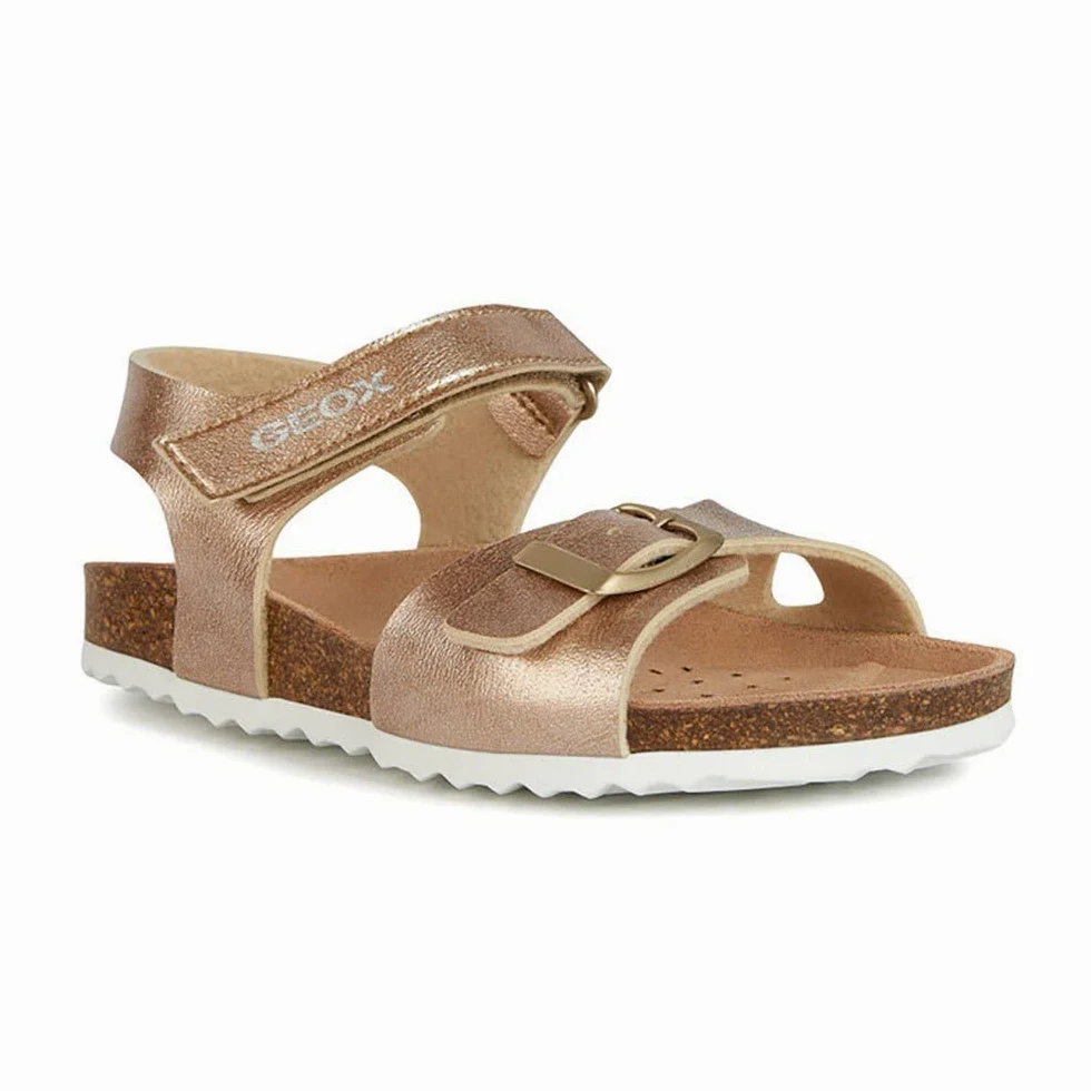 Geox Adriel Girls, Sandalia Niñas, Rose Gold C8124, 24 EU