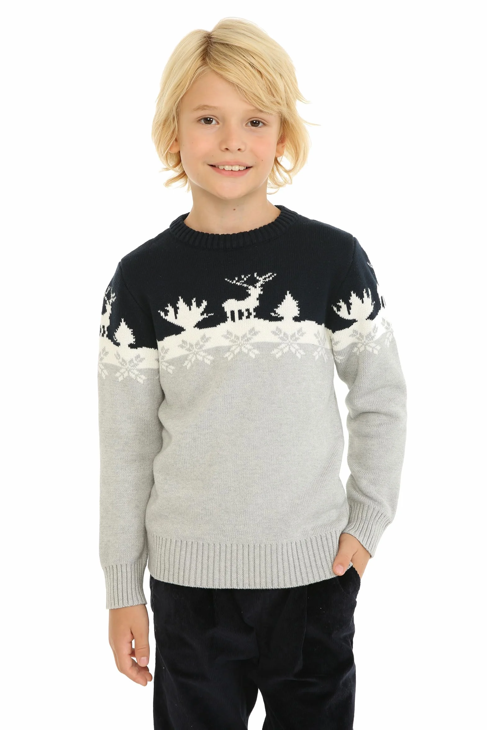 Mud Kingdom Niños Suéteres de Navidad Ropa de Renos de Navidad