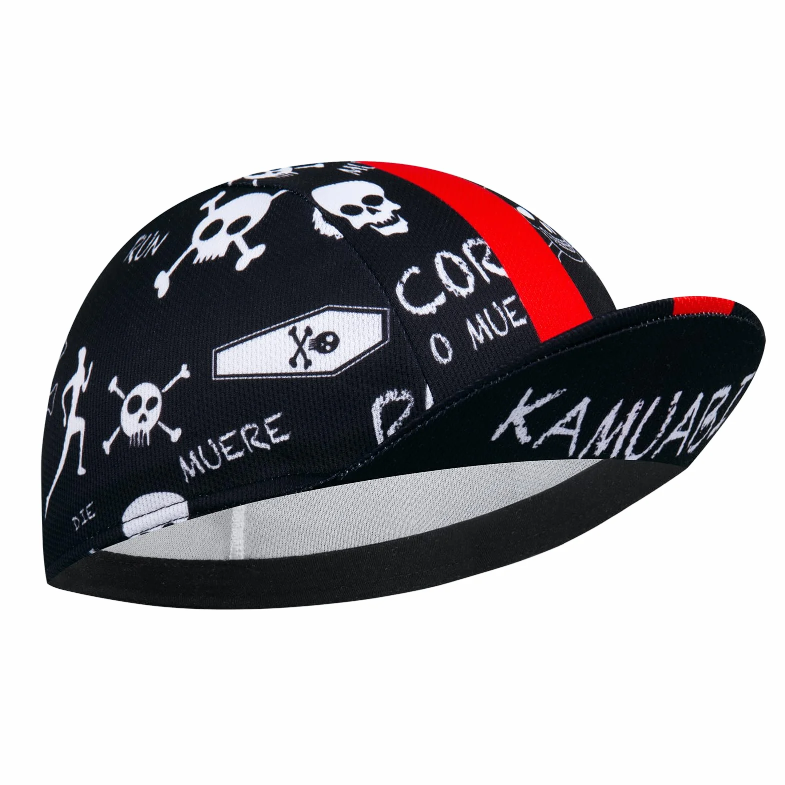Gorra de ciclismo transpirable absorbe sudor poliéster para hombre mujer debajo del casco