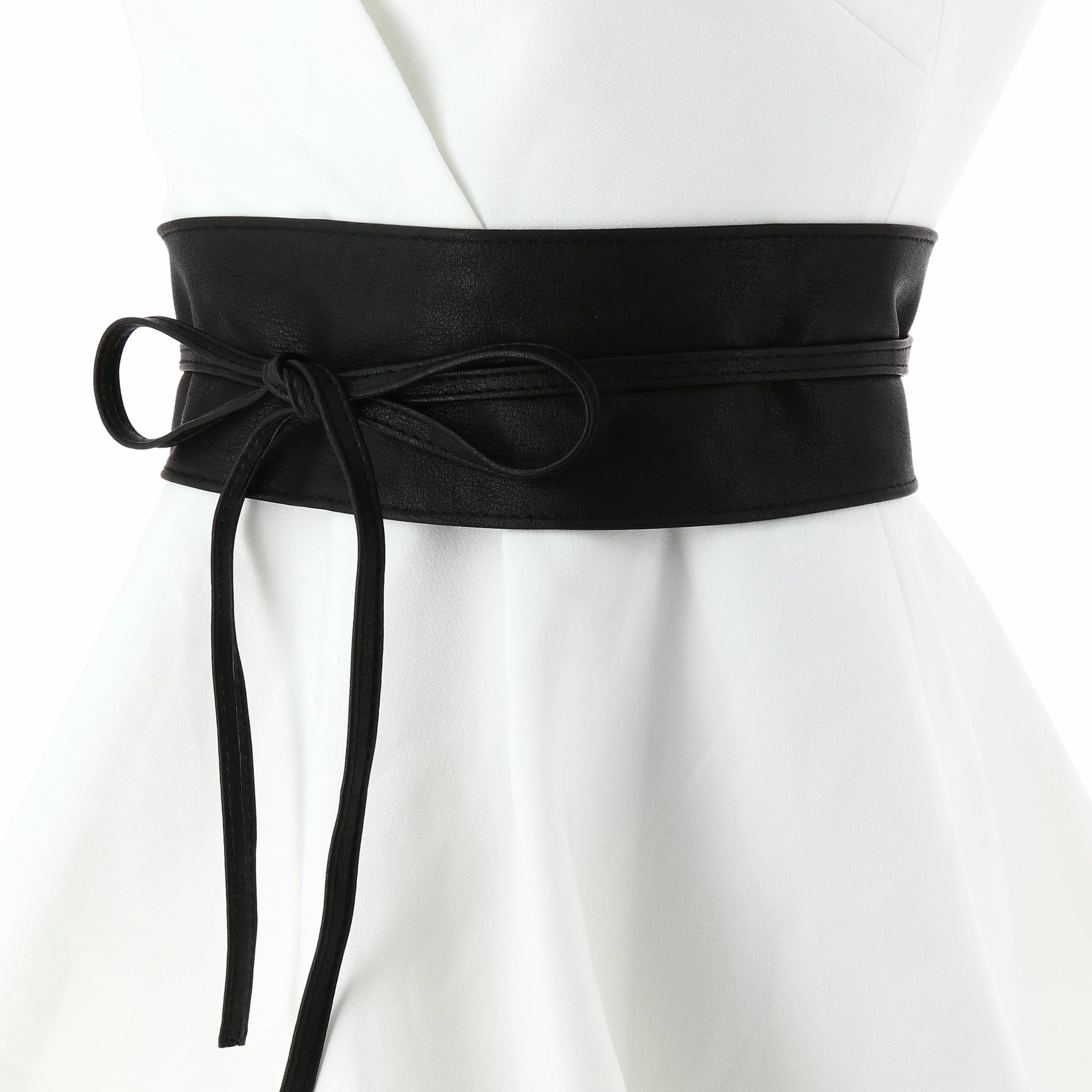 FASHIONGEN Cinturón de Mujer Obi Ancha de Cuero sintética, para Vestido