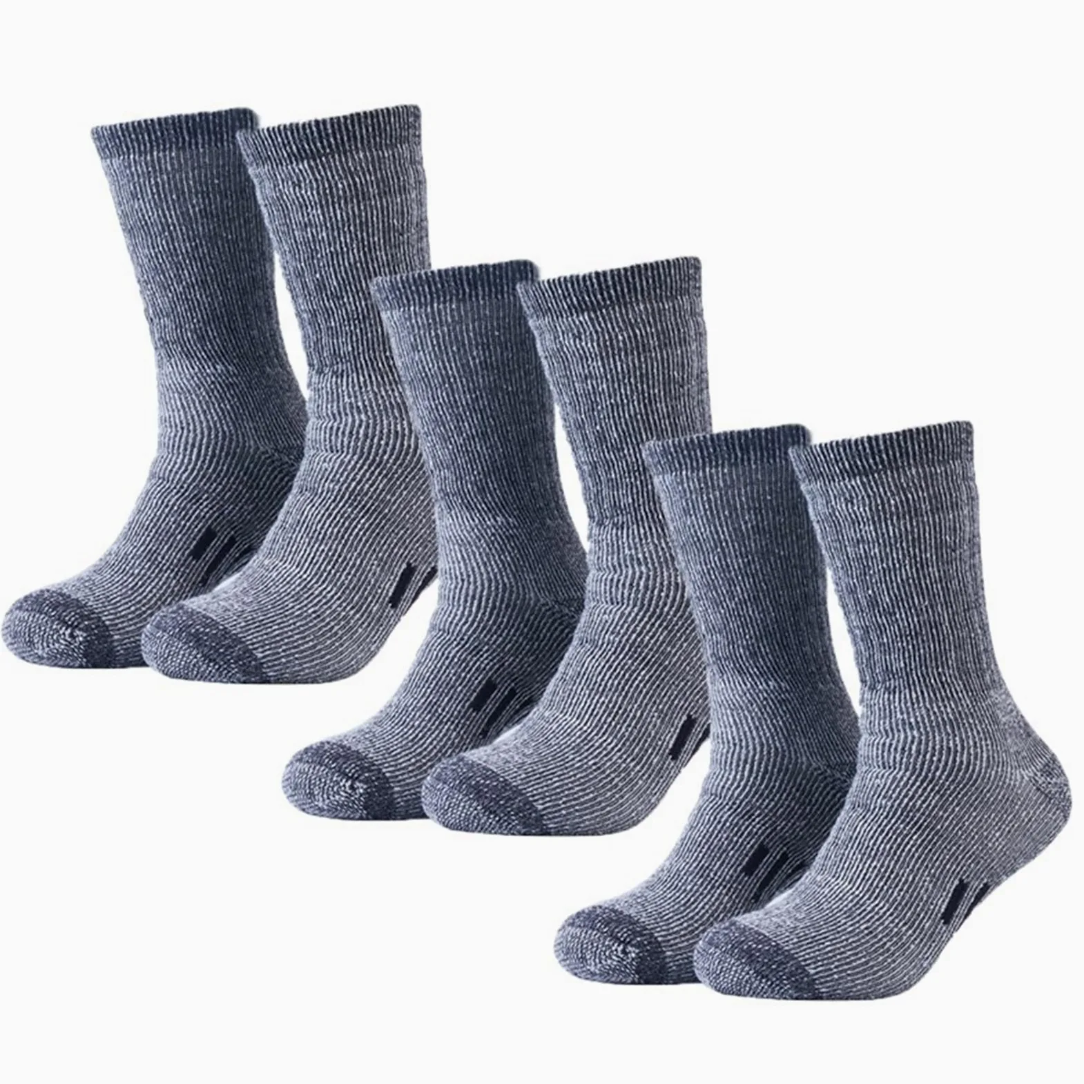 Calcetines de Lana for Hombre, Medias for Botas Senderismo, 80%, Calcetines térmicos más Gruesos, Deportes al Aire Libre, Ciclismo, esquí, Invierno