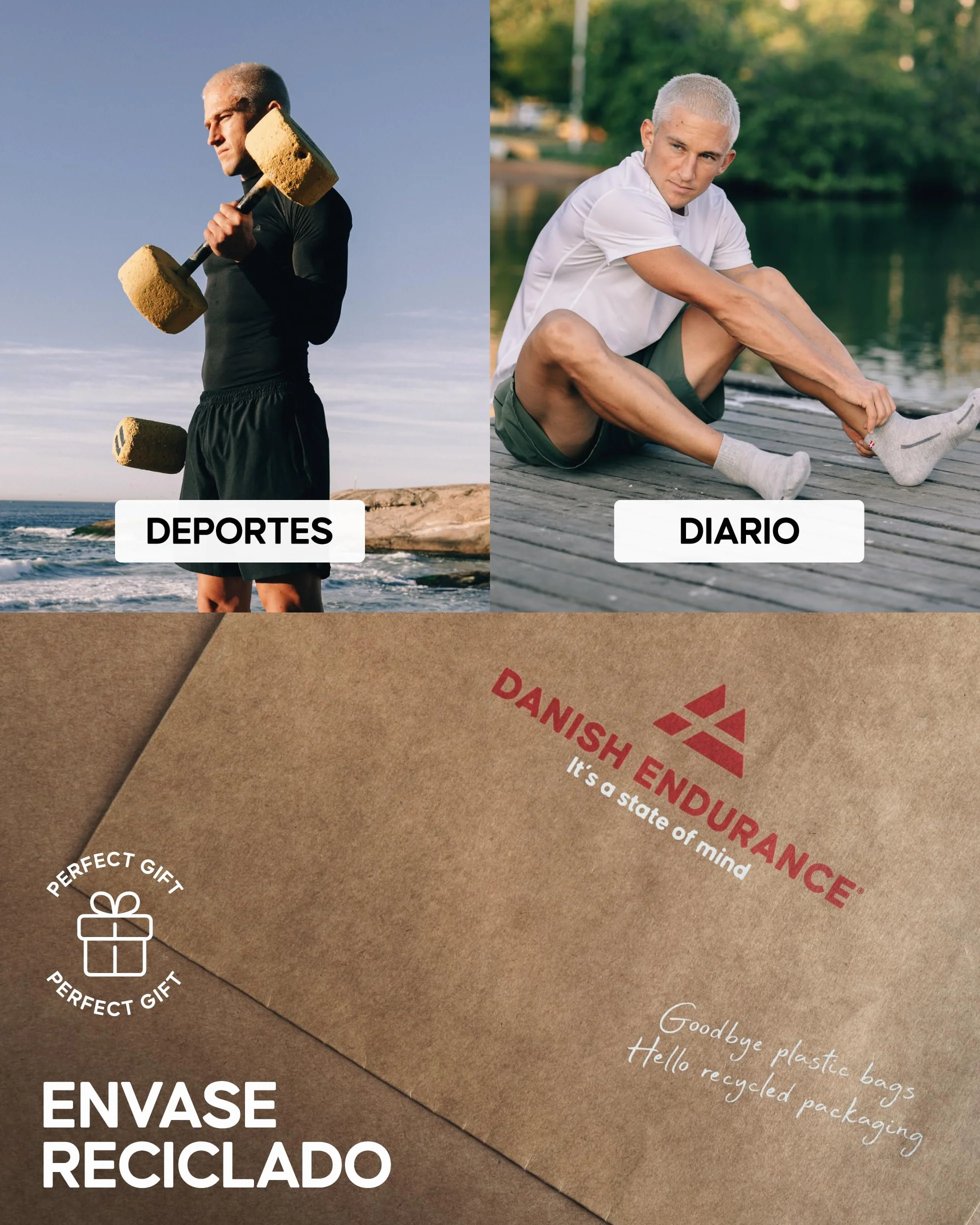 DANISH ENDURANCE Calcetines Deporte Hombre y Mujer Tobilleros - Algodon, Alcochados, 3 y 6 Pack - Deportes, Calcetines Hombre y Mujer, Unisex
