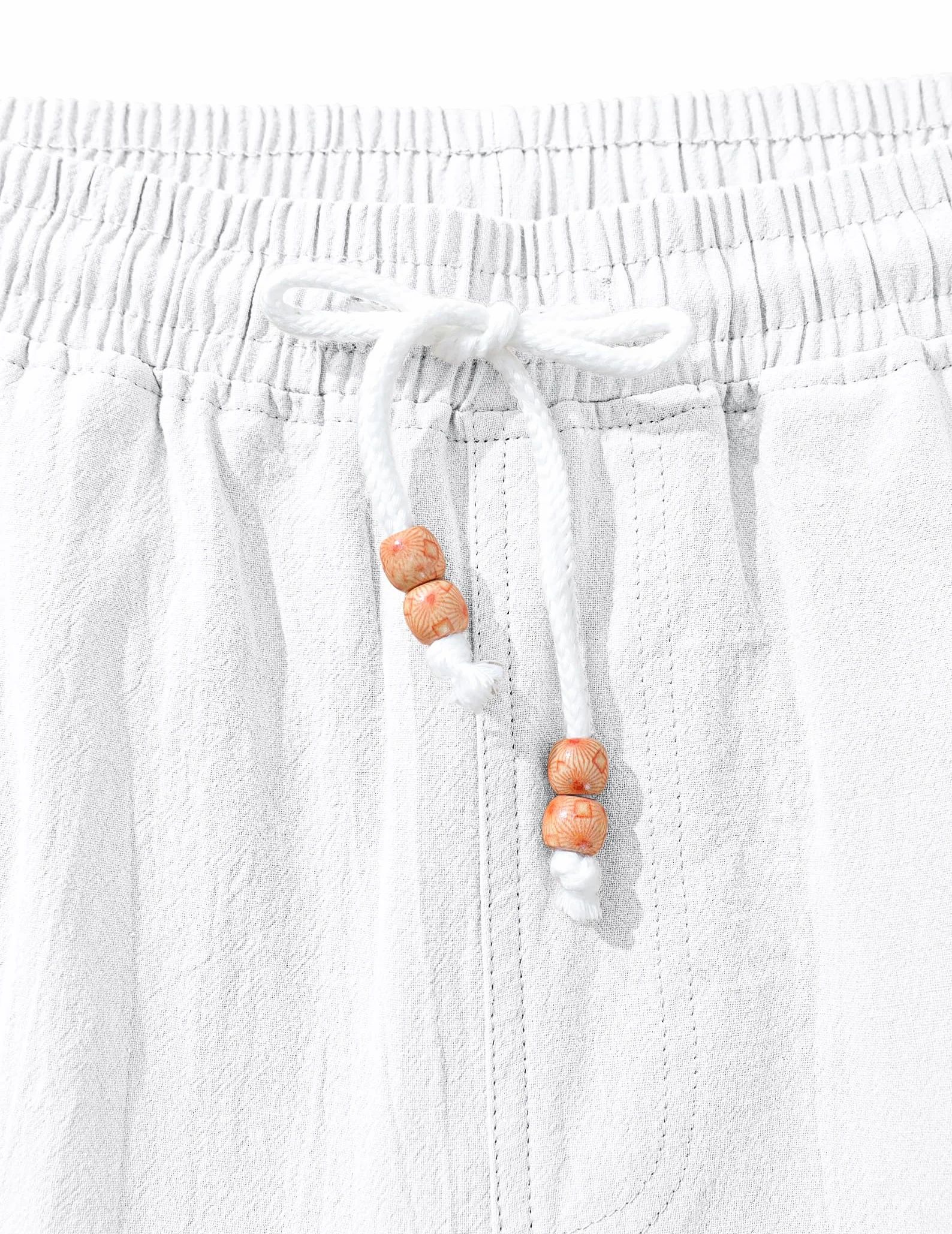 TARAINYA Pantalón Lino Hombre en Mezcla de Algodón y Lino con Cordón Ajustable y Bolsillos Ideal para Practicar Yoga y para la Playa