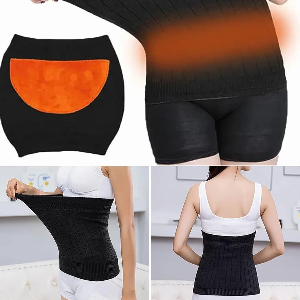 Rakiuty Calentador de Espalda,Cinturón de Calor para Lumbares,Cinturón Calentador de Invierno,Faja Lumbar Caliente para Hombres Mujeres para Cintura de Apoyo Caliente Dolores Menstruales