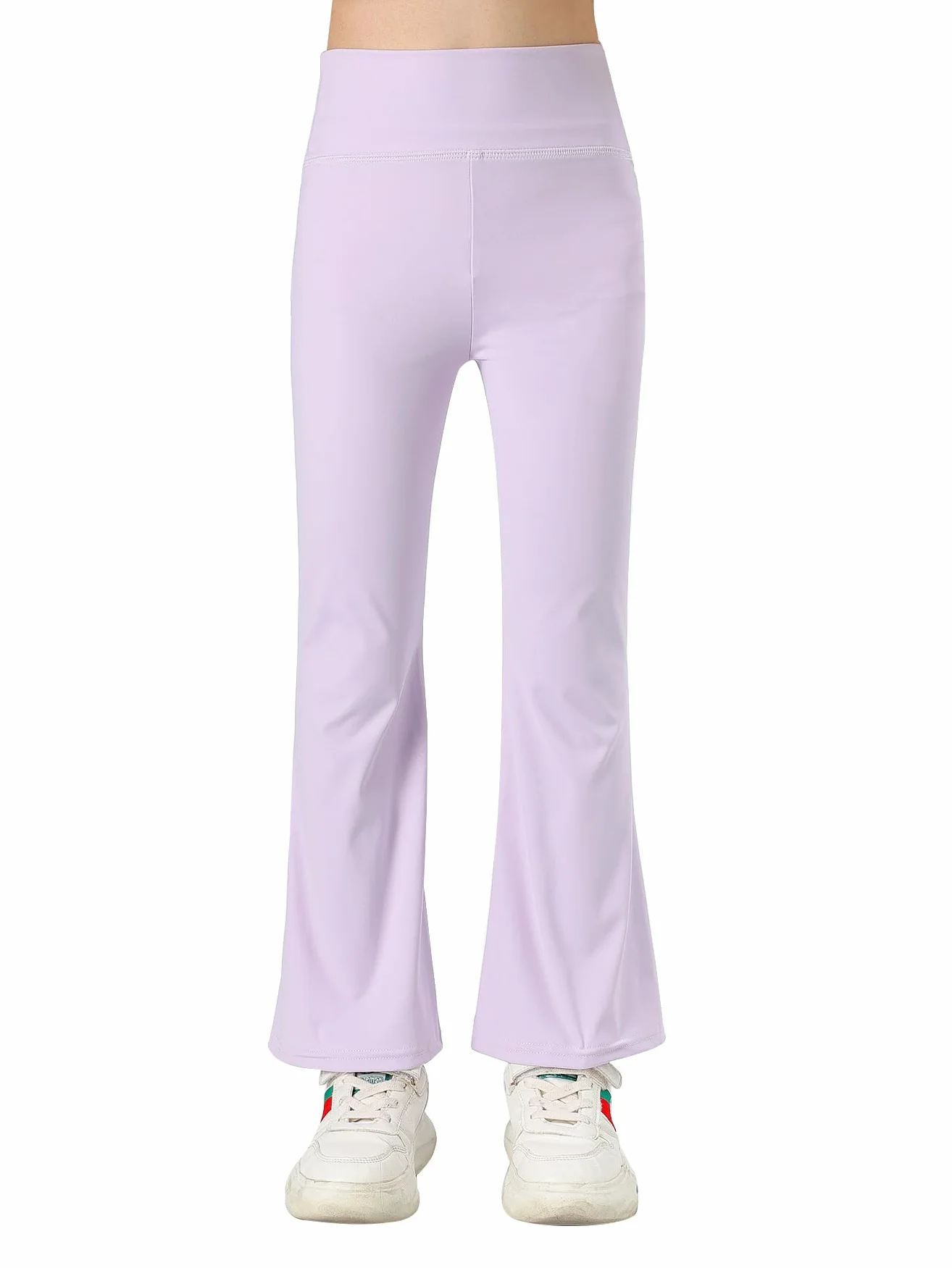 Leggings acampanados de cintura alta para niñas, pantalones deportivos para danza, yoga, pantalones deportivos para niños de 5 a 16 años