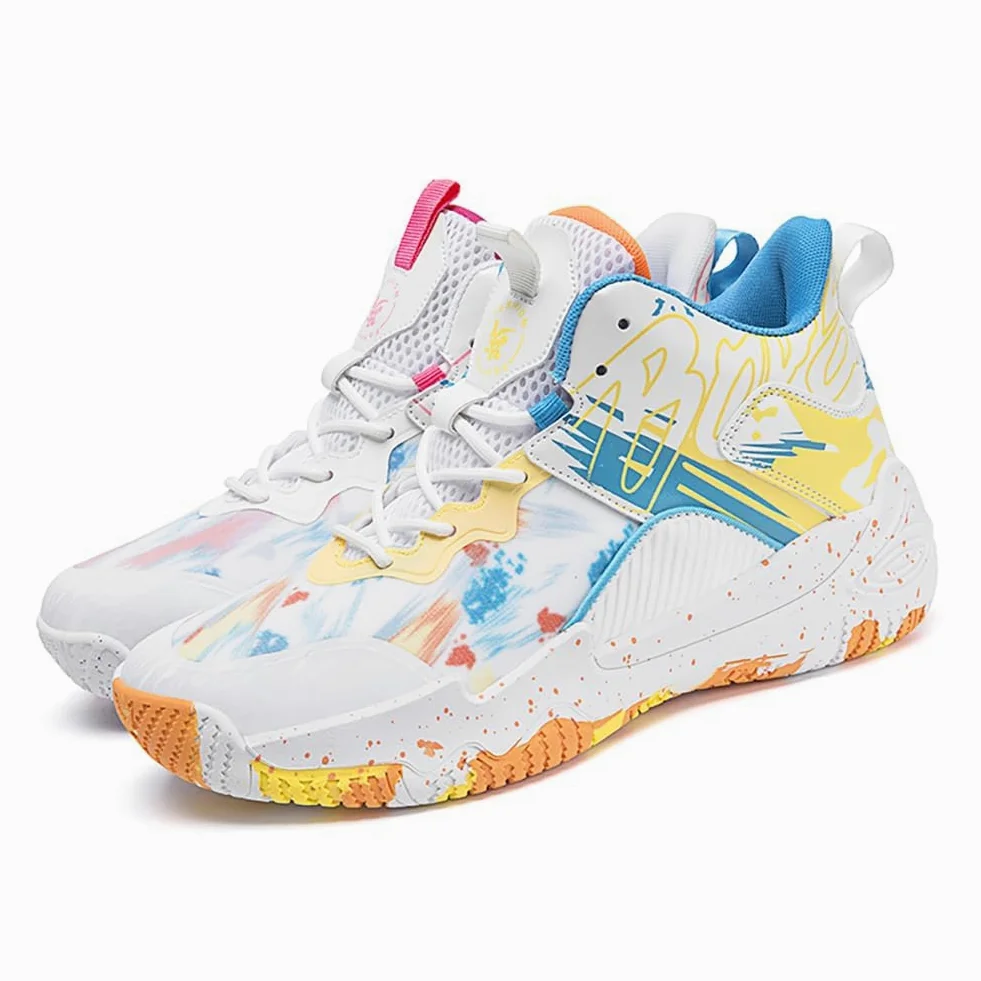 Zapatillas de Baloncesto de caña Alta for Hombre: Ligeras, Transpirables y Antideslizantes for Entrenamiento y cancha en Interiores y Exteriores
