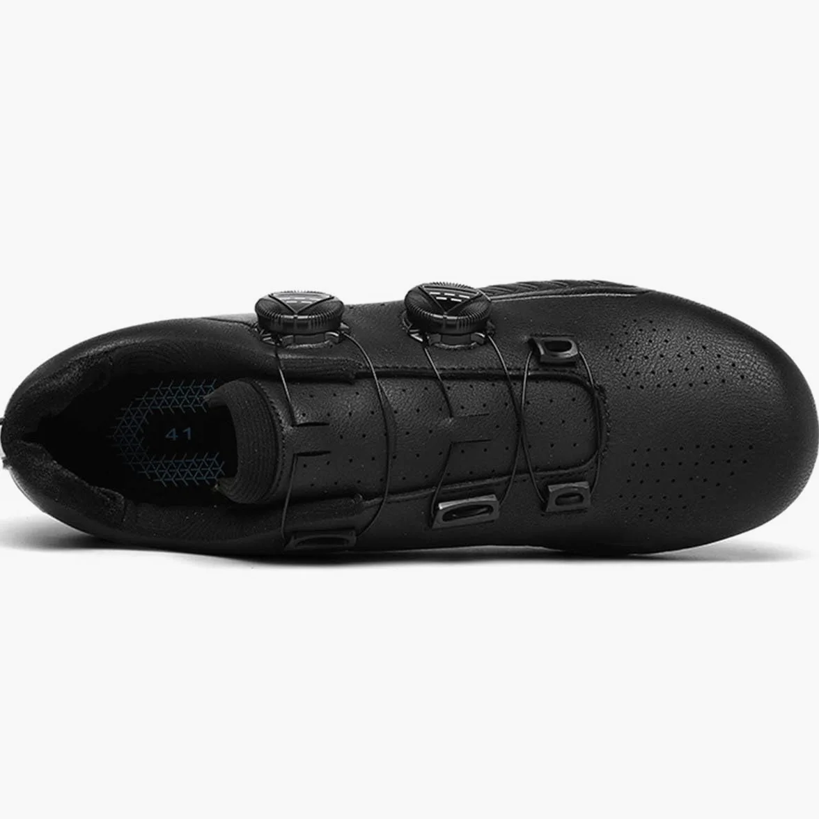 Zapatillas Ciclismo para Hombre, Zapatos Bicicleta de Carretera | Transpirables Antideslizantes Compatibles con Look System Estatica Spinning para Interiores Y Outdoor