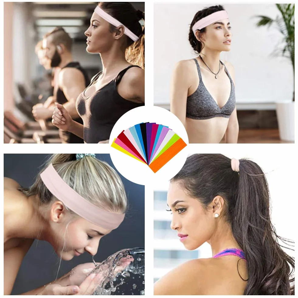 Diademas de Yoga Deportivas Banda Elástica para el Sudor Mujeres Niñas Pilates Fitness