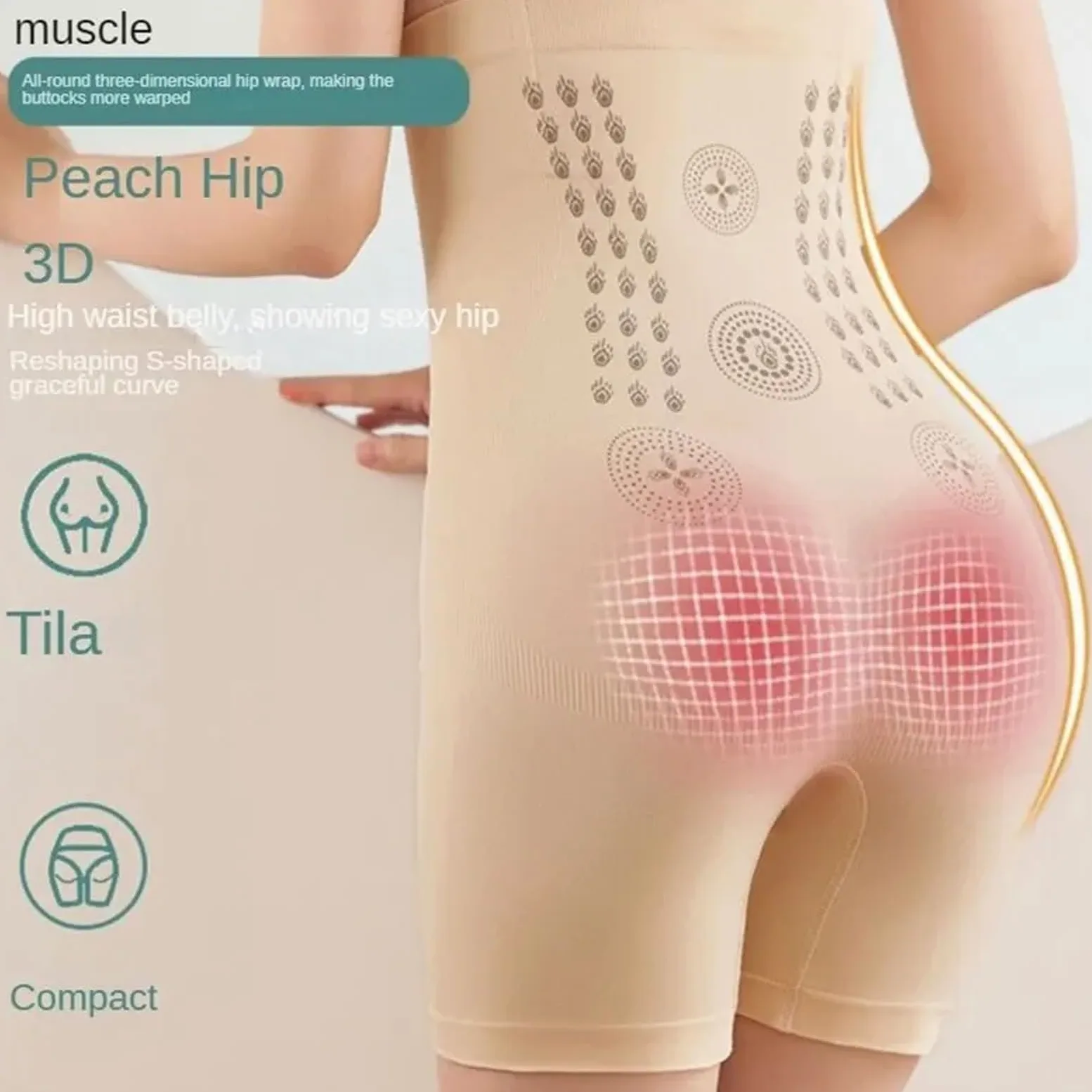 Fajas Moldeadoras de Control de Barriga de restauración de Fibra, Ropa Interior de Entrenamiento de Cintura Alta para Adelgazar Muslos para Mujeres Bragas Moldeadoras de Cuerpo