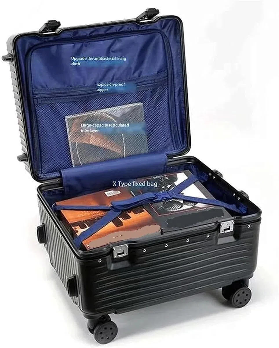Maleta Maleta con Carcasa Dura, Equipaje de Mano, Equipaje de Mano, Maleta con asa Ancha, Carcasa Dura, Marco de Aluminio, Ruedas giratorias Bolsas de Viaje