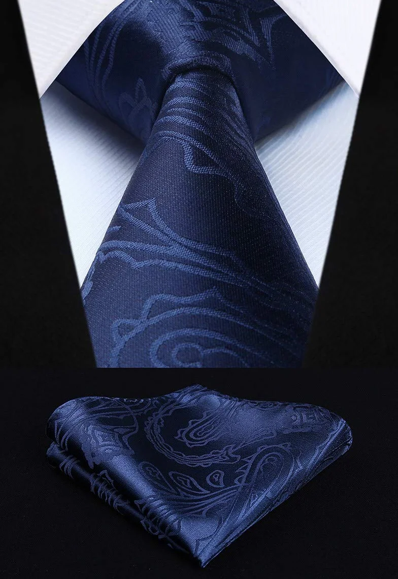 Chaleco y corbata floral jacquard paisley para hombre