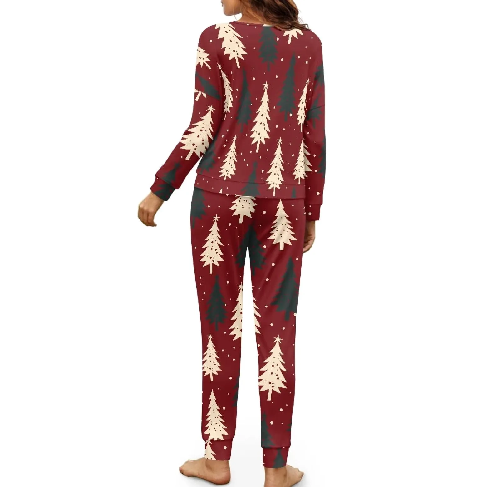 Conjunto de pijama para mujer, con cordón, camisa de manga larga y pantalones largos, suave, con bolsillos, tallas S-XXL