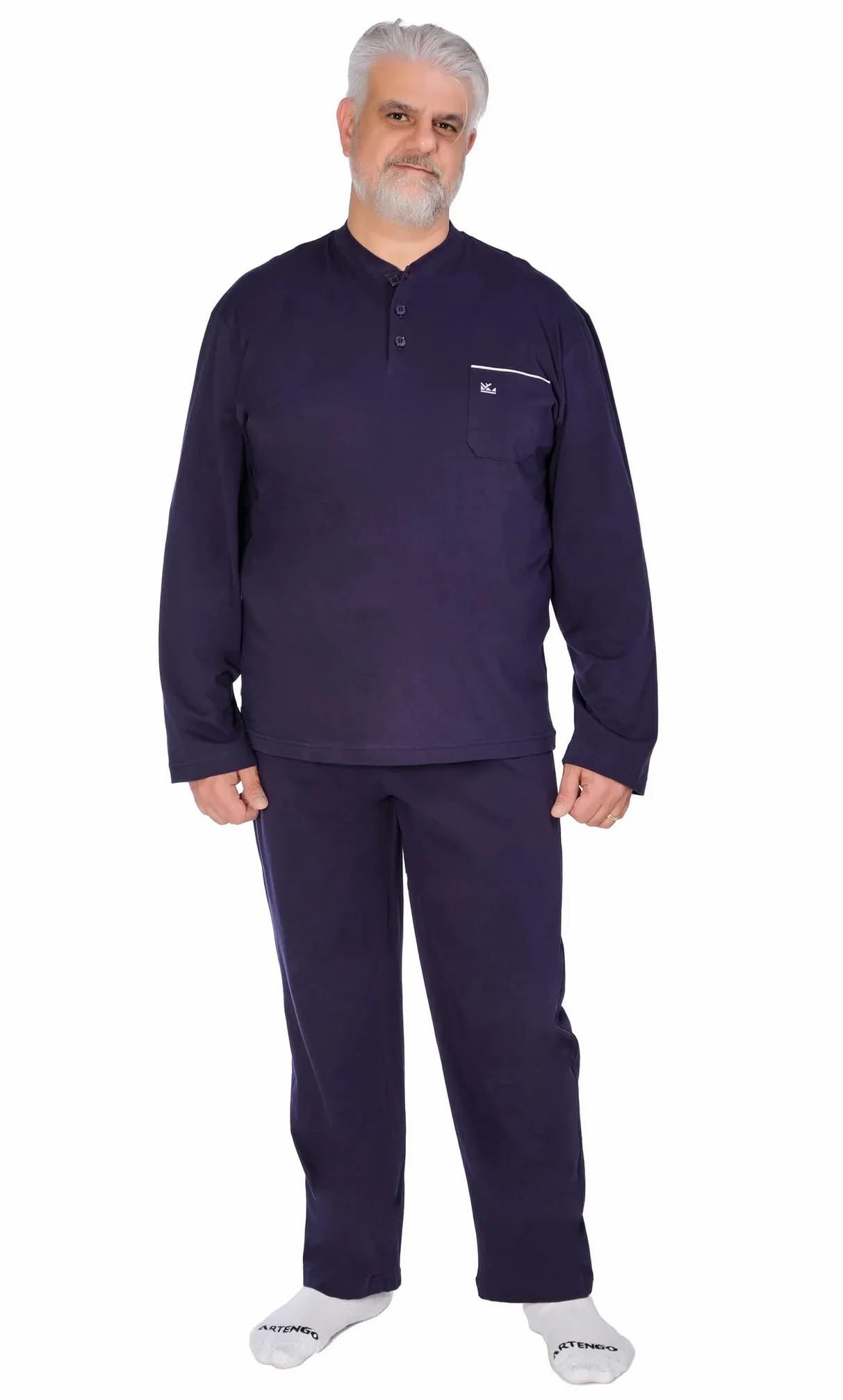 FERRUCCI COMFORT Pijamas de Hombre Tallas Grandes Clasicos 100% Algodón, Plus Size, Mangas Largas y Pantalones Largos, Oversize, Elegante
