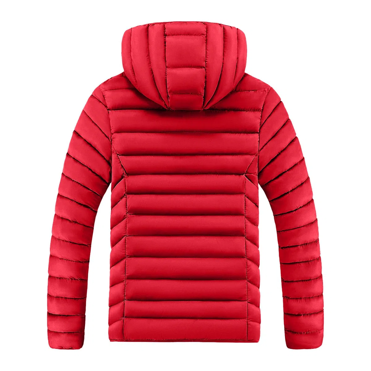 Genérico Plumas Ultraligero Hombre, Plumas Hombre Invierno, con Capucha con Cremallera Espesamiento Talla Grande Chaqueta Plumas Color Sólido Casual Cómodo Abrigo Adecuado para Uso Diario