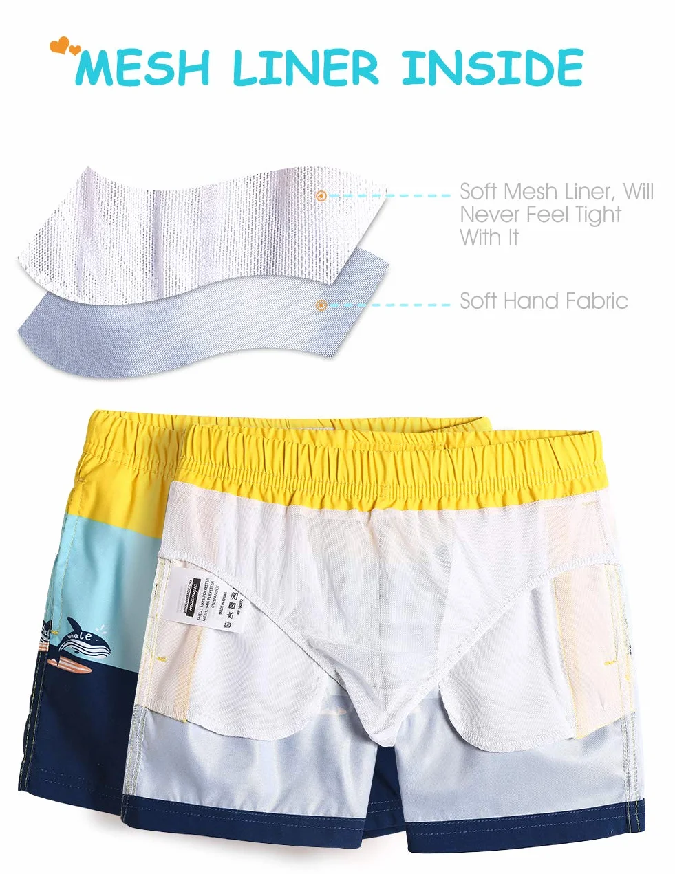 Bañador Niño Ropa de Baño Natación Secado Rápido Malla Shorts