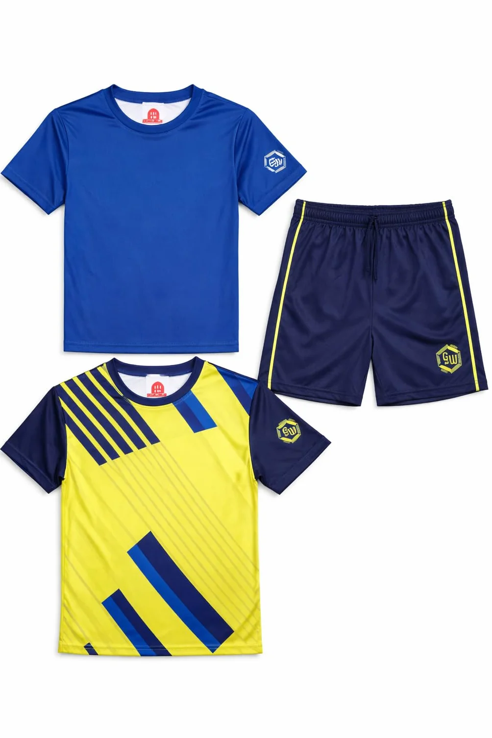 Conjunto Deportivo Niño de 3 piezas, Chándal, 2 Camiseta Manga Corta y 1 Pantalón Corto - De 6 hasta 14 años