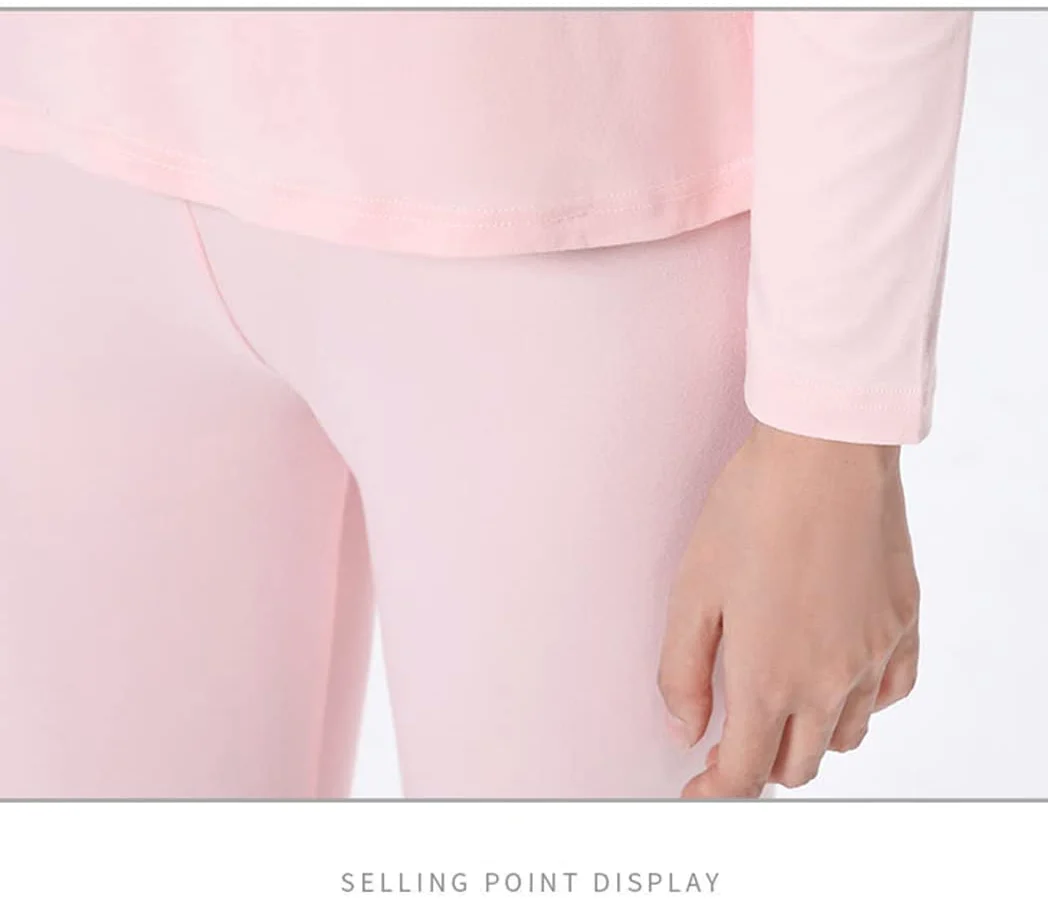 Disimlarl Conjunto de ropa interior térmica para hombre y mujer, rosa, XXL