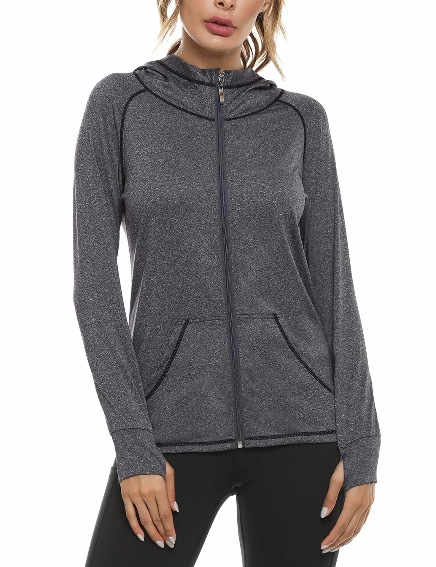 Sykooria Damen Laufjacke Voll Reißverschluss Sportjacke sudadera bebe Mujer