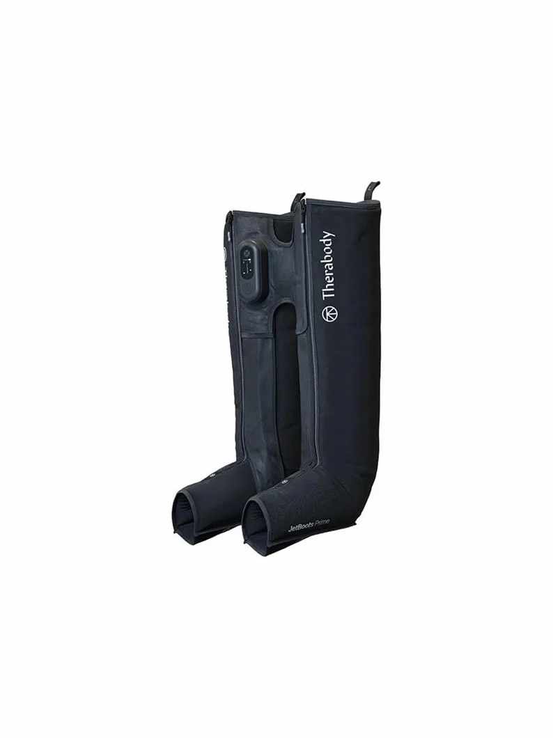 Therabody JetBoots Prime - Botas de compresión inalámbricas ultra portátiles para una fácil recuperación muscular de las piernas, manga de compresión para pantorrillas, piernas y muslos con