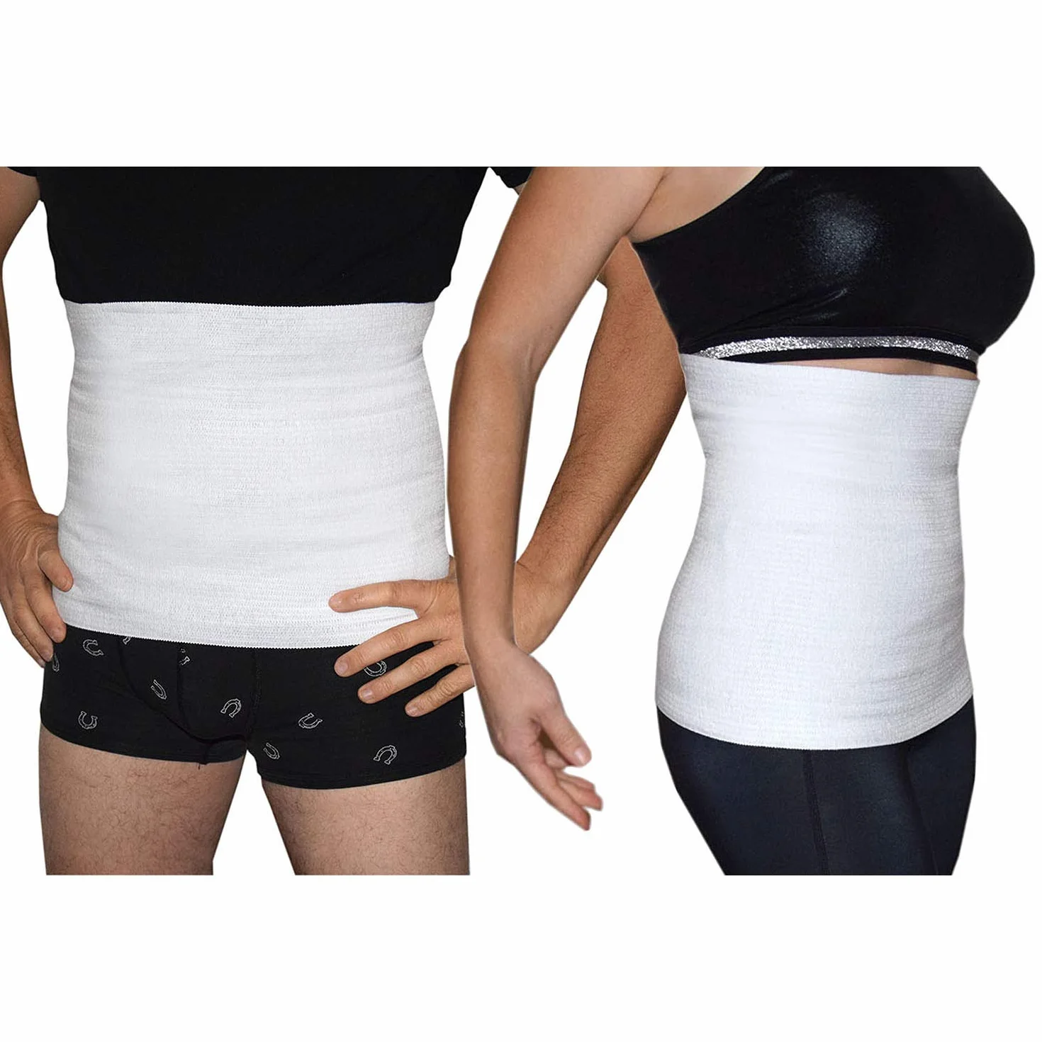 Faja lumbar tubular mujer Hernia umbilical hombre Reductora abdomen Coton Large