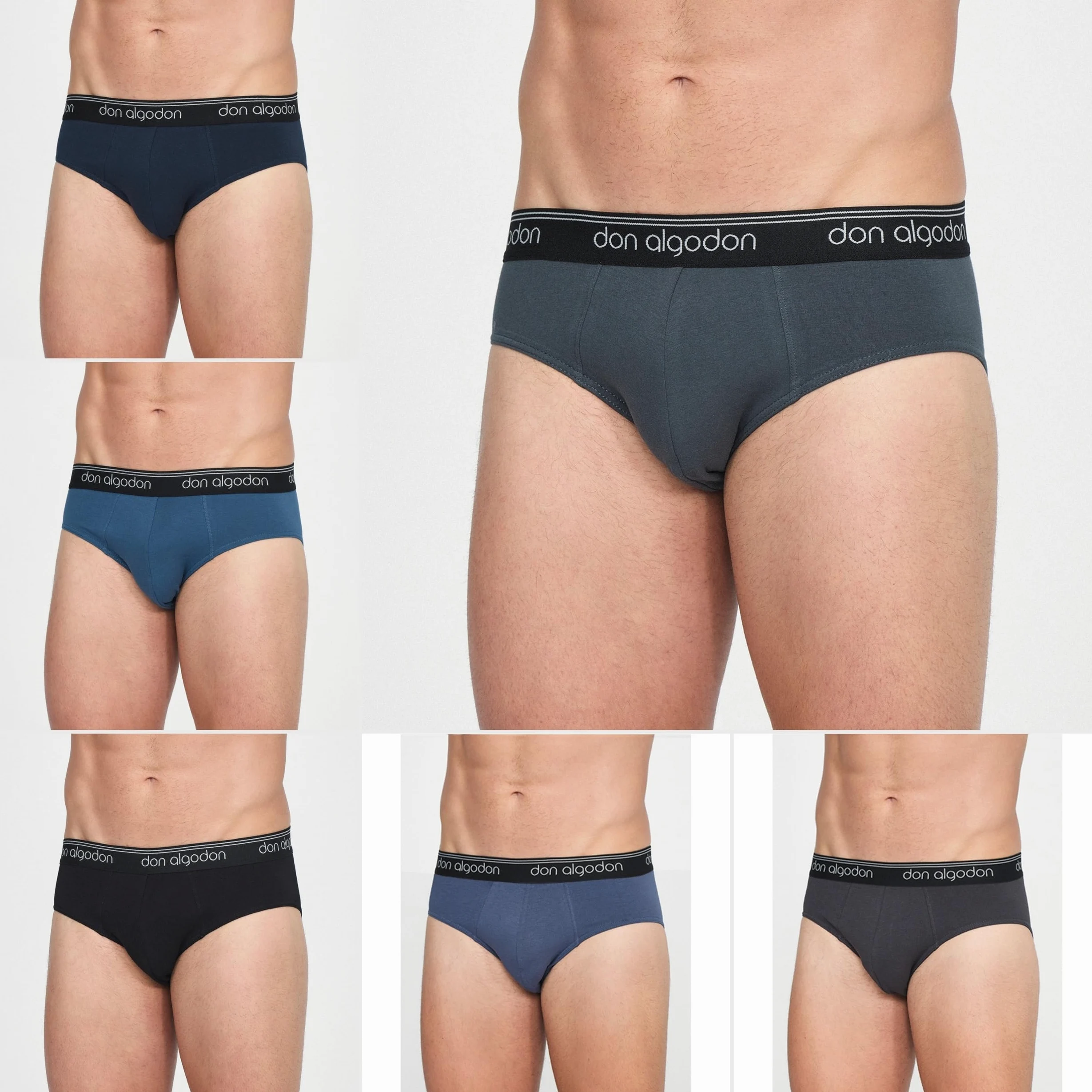 DON ALGODON Pack 12 Slips Hombre Algodón - Calzoncillos Slip Suaves y Transpirables - Multipack Ahorro Anti-Rozaduras