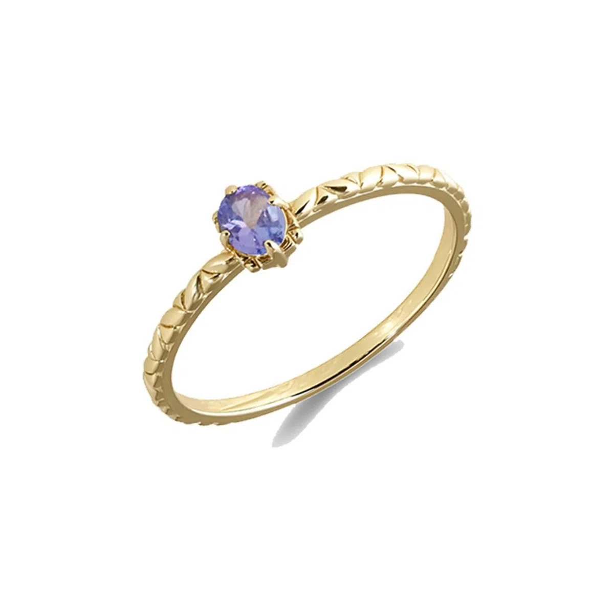 Anillo de compromiso de oro de 9 K/14 K/18 K con tanzanita ovalada para parejas