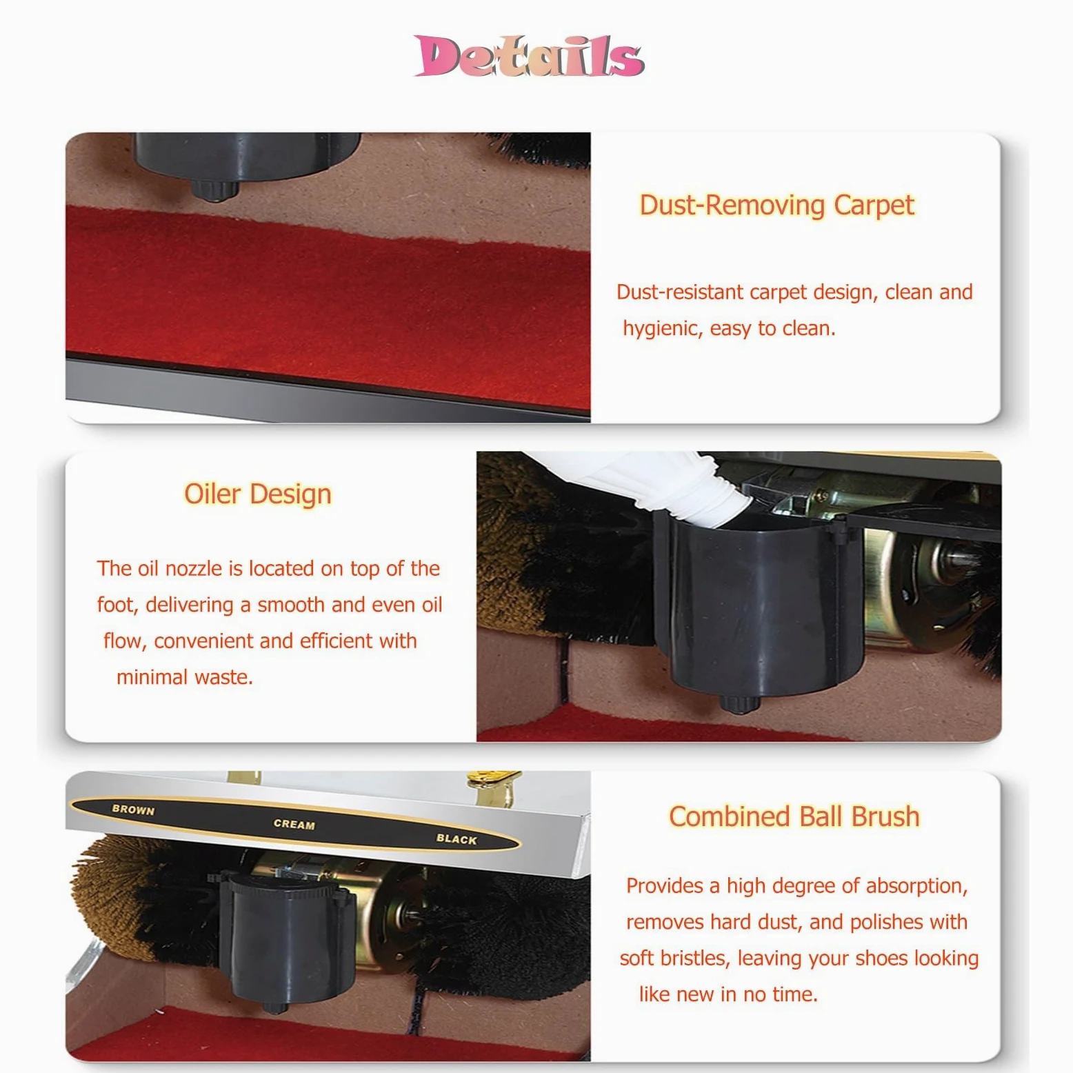 Máquina automática de pulir zapatos con función de inducción y cepillos suaves para uso familiar, hotel, banco, brillo profesional de zapatos en diseño compacto