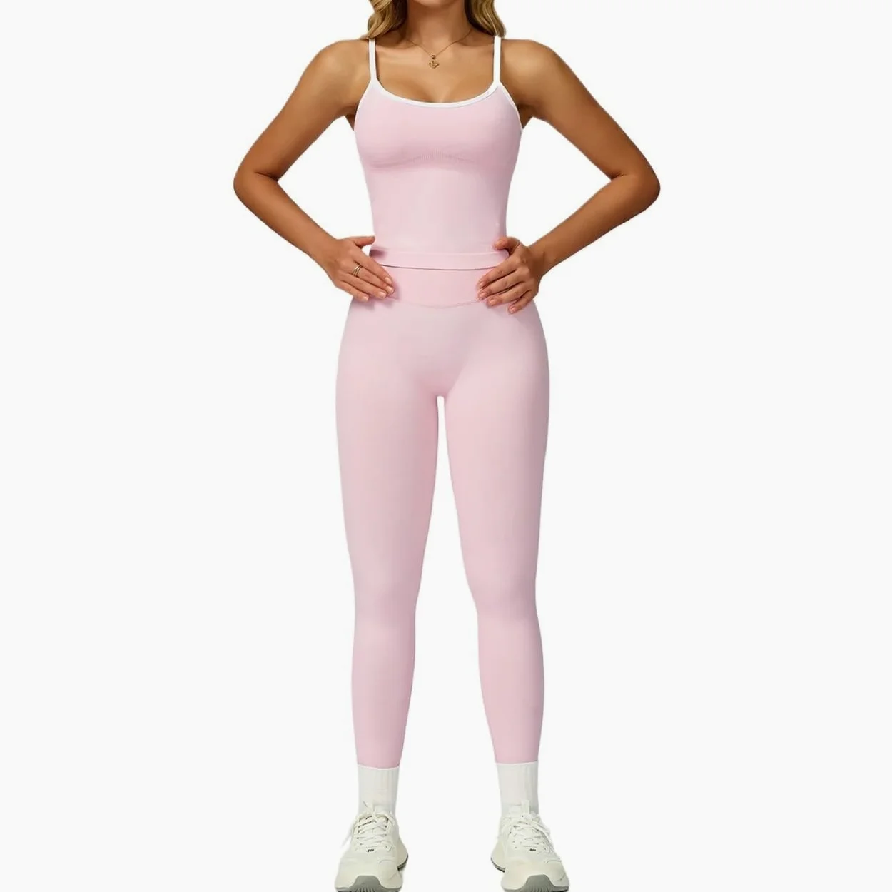 Set de Yoga Mujer Conjuntos de Yoga sin Costuras for Mujer, Trajes Gimnasio y Fitness, chándales Entrenamiento, Ropa Deportiva Femenina Sexy Larga, 2 uds