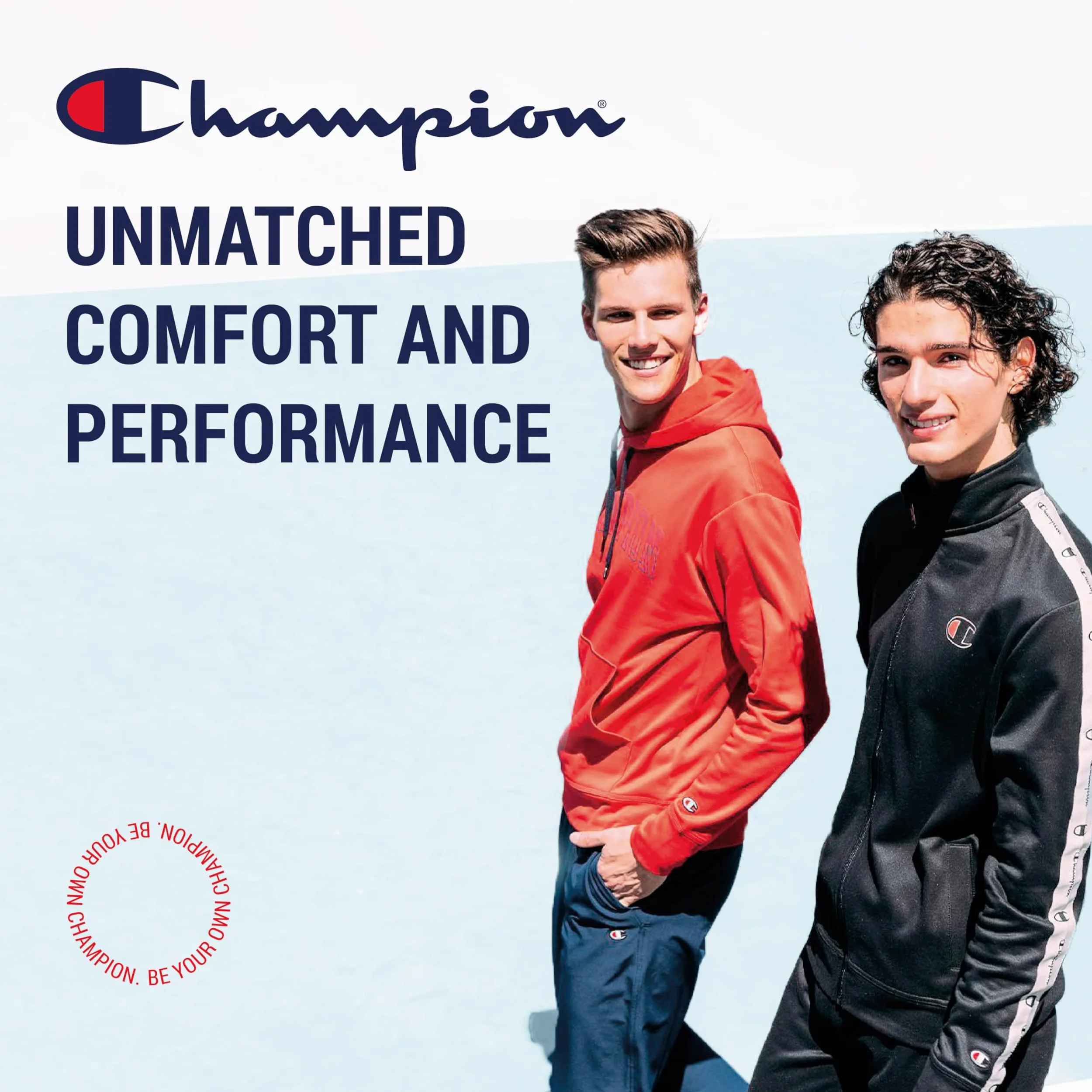 Champion Camisetas para hombres grandes y altos, paquete de 2 camisetas que absorben la humedad
