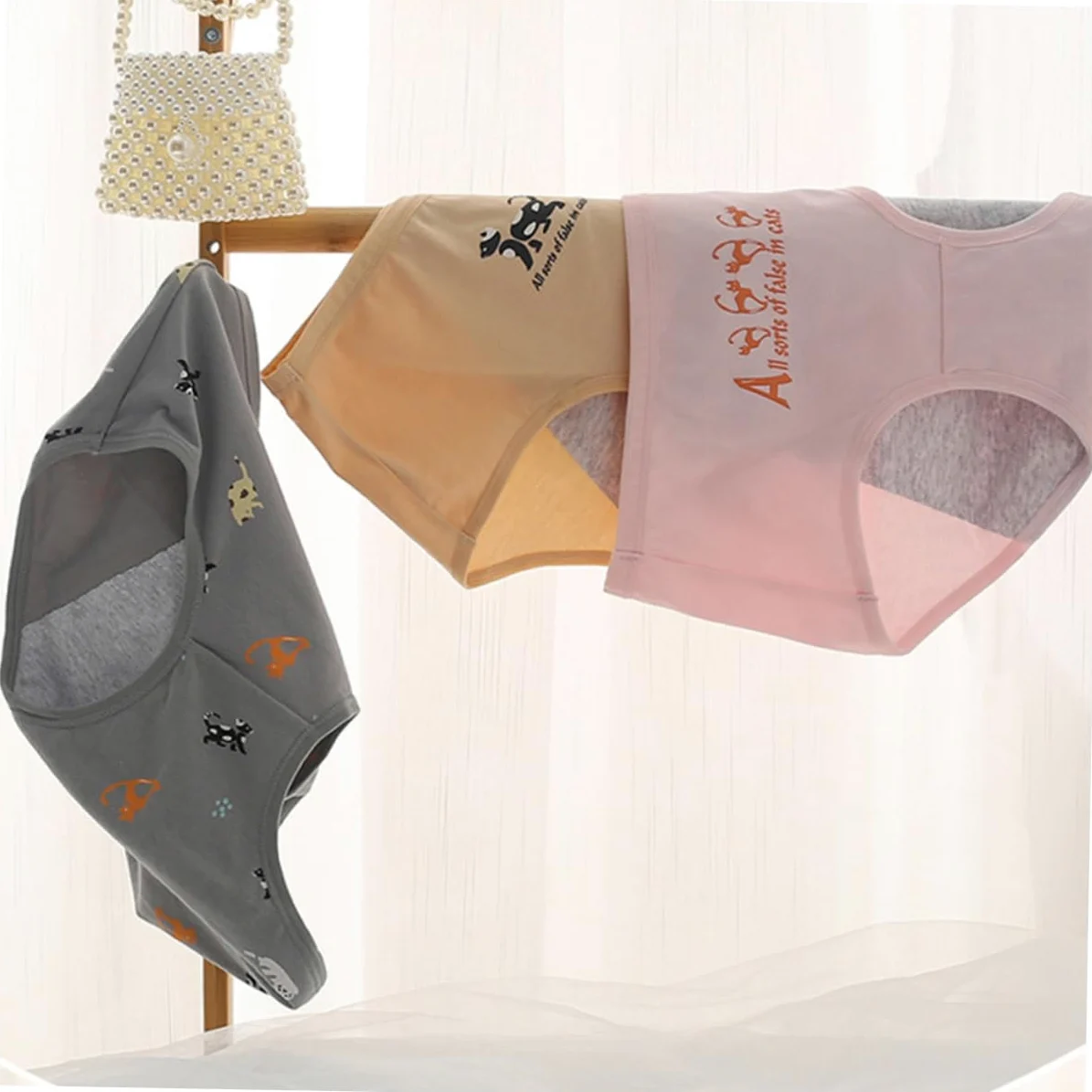 CALLARON Bragas Periodo Menstrual Pantalones para Mujer Ropa Interior De Incontinencia Resumen De Cobertura Completa Período Bragas Mujeres Bragas para Mujeres Algodón