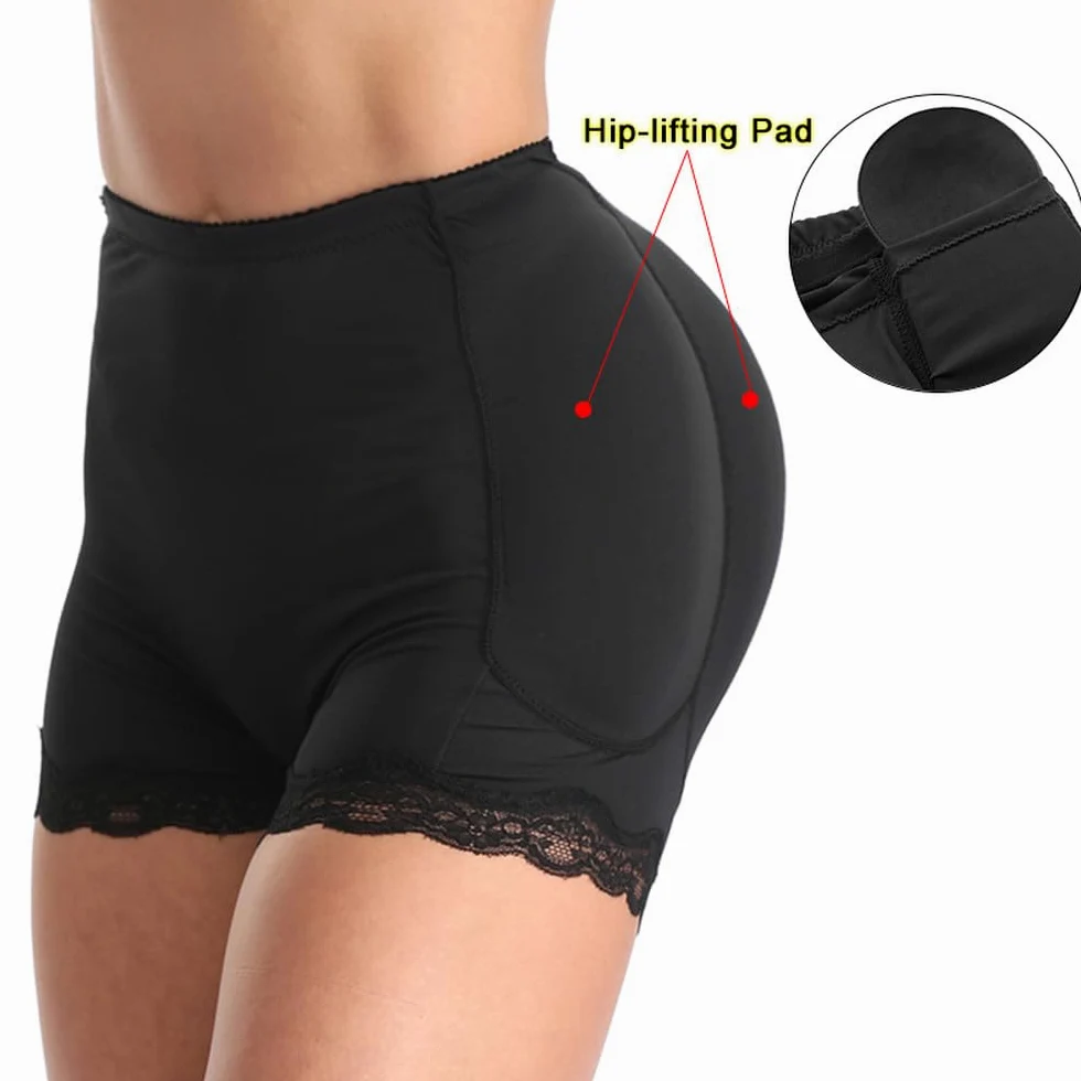 Mujer Bragas con Relleno Braguitas - Braguitas Moldeadoras De Abdomen Y Glúteos para Mujer, con Relleno para Caderas, Moldeadoras De Muslos, con Ganchos Y 4 Almohadillas