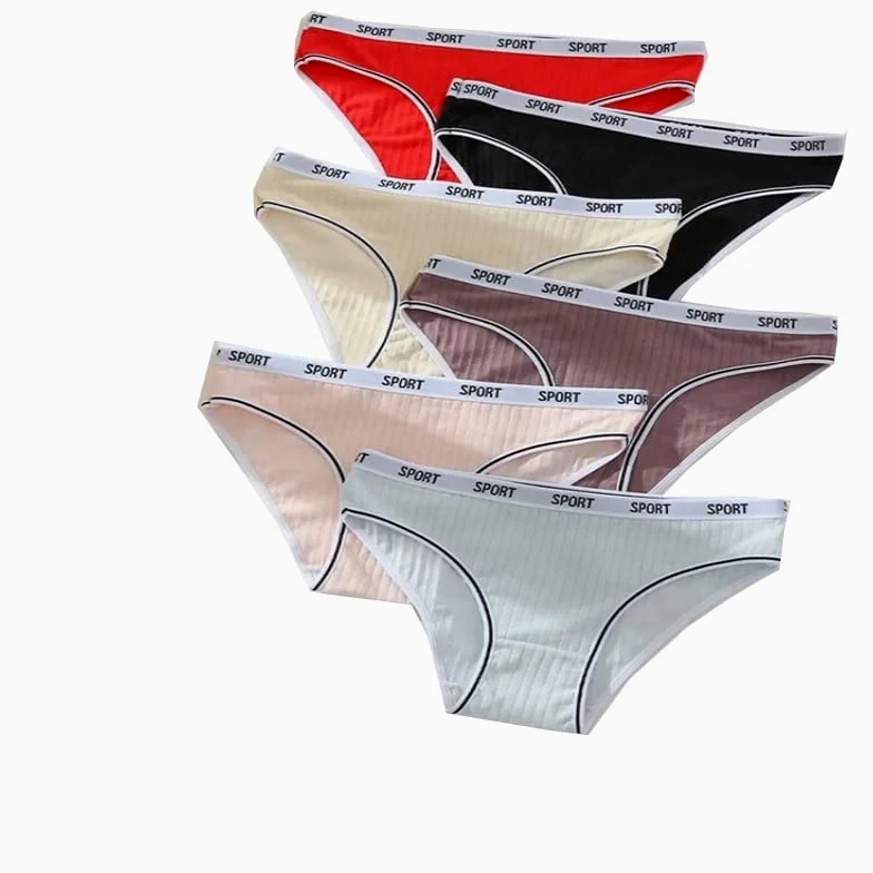 Braguitas Posparto para Mujer Absorbentes a Prueba de Fugas de Cintura Alta de Talla Grande Ropa Interior Menstrual Bragas Estilo Hipster 6 Unidades Multicolor Xl