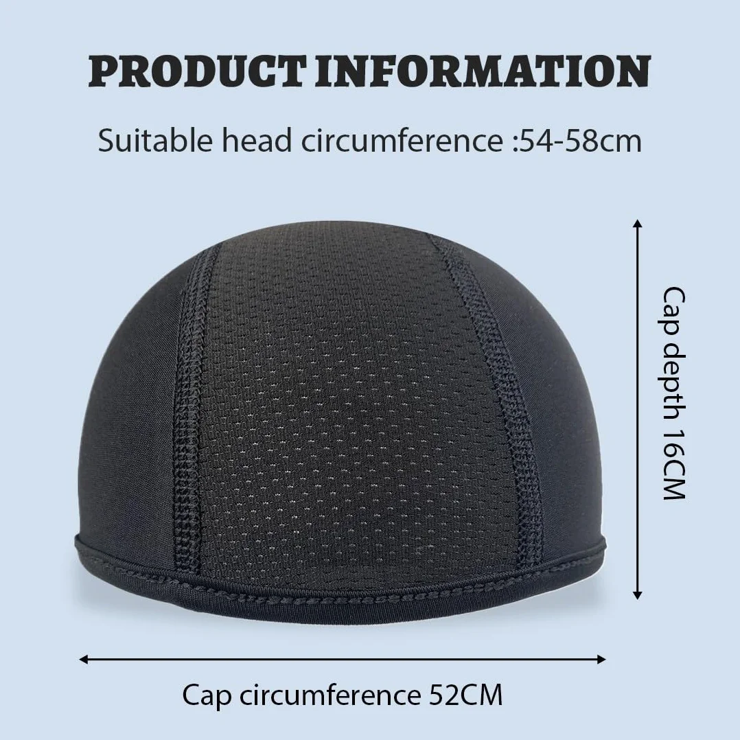 Forro para Casco y Gorra para Correr Skull Cap Hombre, Gorro para Casco de Bicicleta, Accesorios Absorbe el Sudor