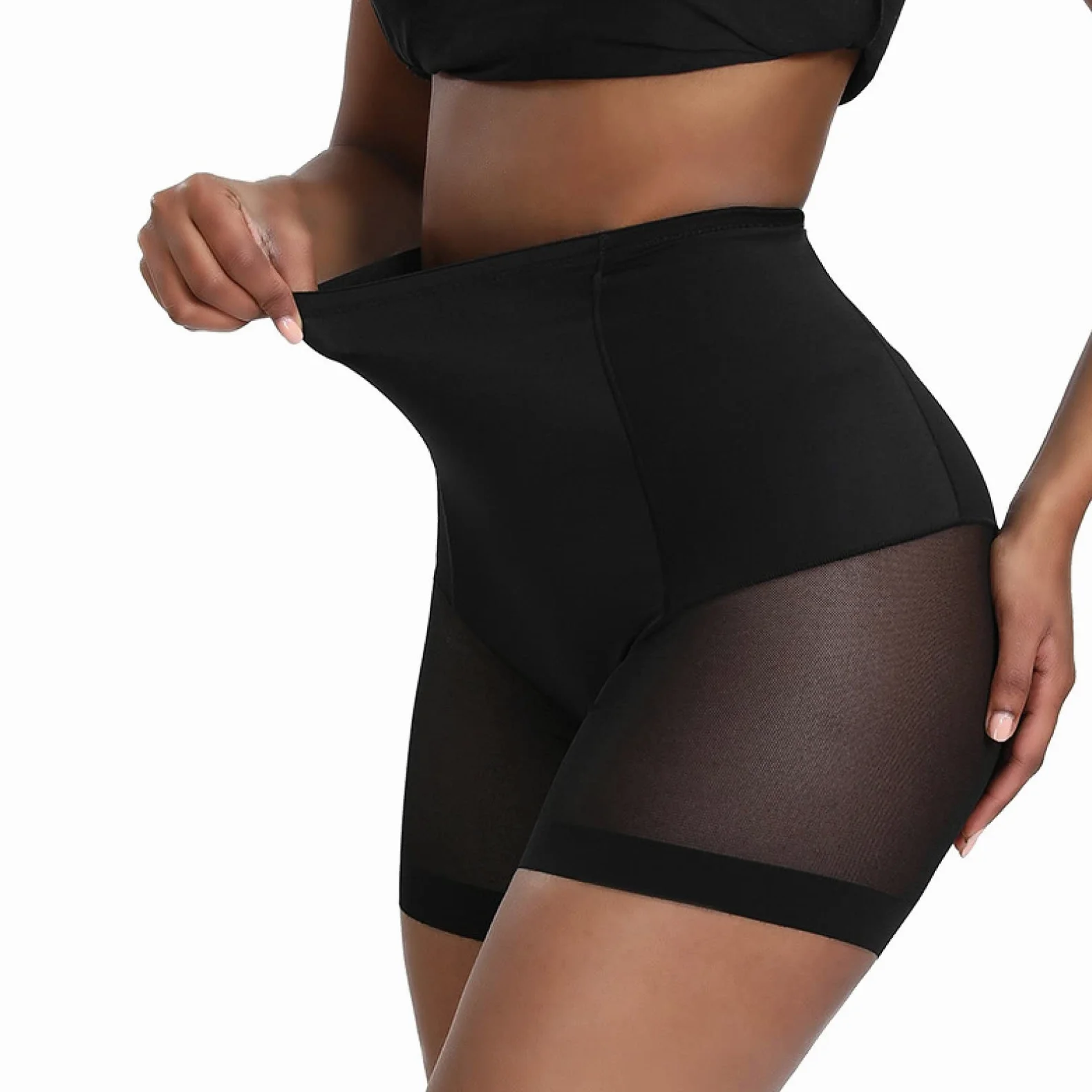 Entrenador de Cintura Alta para Mujer, Ropa Moldeadora Costura de Malla, Bragas con Control de Barriga, Moldeador de Cuerpo, Ropa Interior Adelgazante
