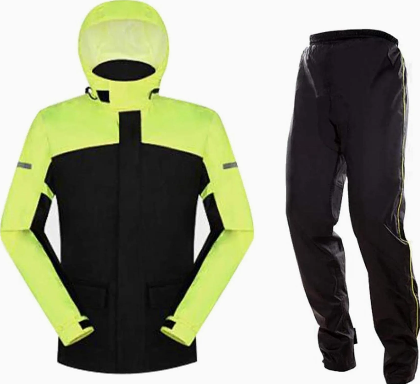 Trajes de Lluvia para Hombres, Mujeres Running Rain Jacket Men's Classic Cycling Rain -impermeal Capas de Poncho Ligero Ligero for al Aire Libre, Acampar, Viajar, Amarillo (Size : S)