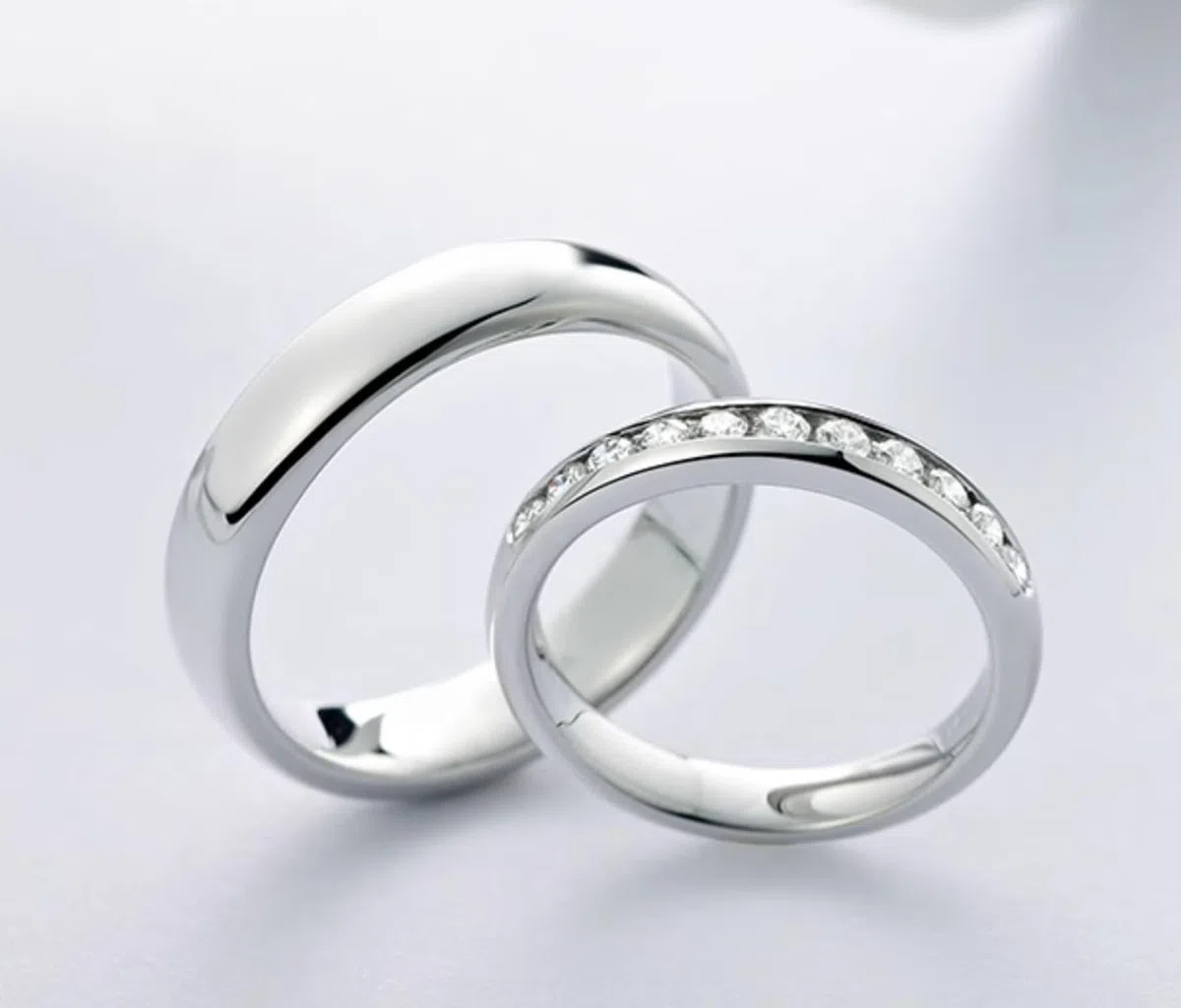 Wycian Anillo Hombre Boda Anillos Boda Plata Oro Blanco de 14 Quilates Polaco Talla 13,5 Sólido No Chapado Actualización 3.0 para Señoras Cumpleaños Joyas