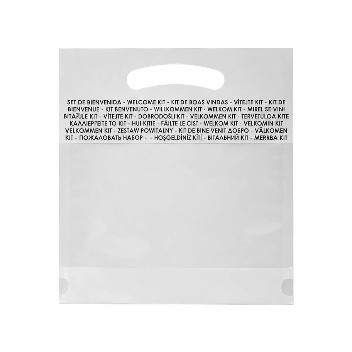 Neceser Bolsa Aseo Reciclable con Asa Impreso 1000 Uds Hoteles 21x21,7cm