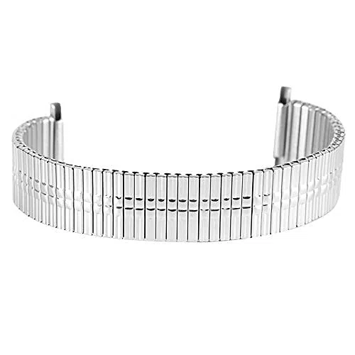 Correa de Reloj, extensión elástica, repuestos de Correa de Reloj de Acero Inoxidable para Hombres y Mujeres, Correa de Brazalete de Reloj sin Hebilla