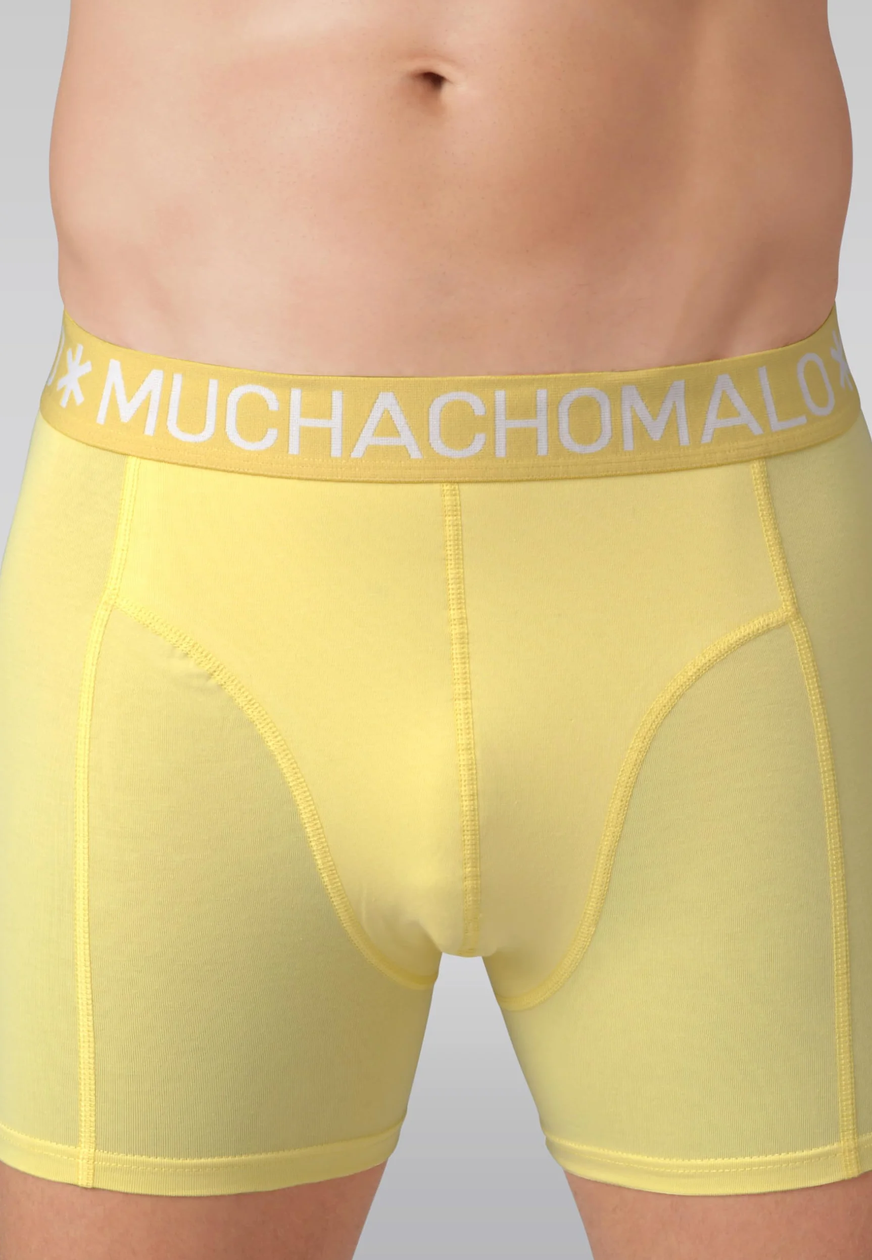 Muchachomalo Calzoncillos para Hombre, Ropa Interior Lisa de Algodón para Hombre, Pack de 7 Unidades, Bóxers Lisos de Corte Clásico con Cintura Elástica
