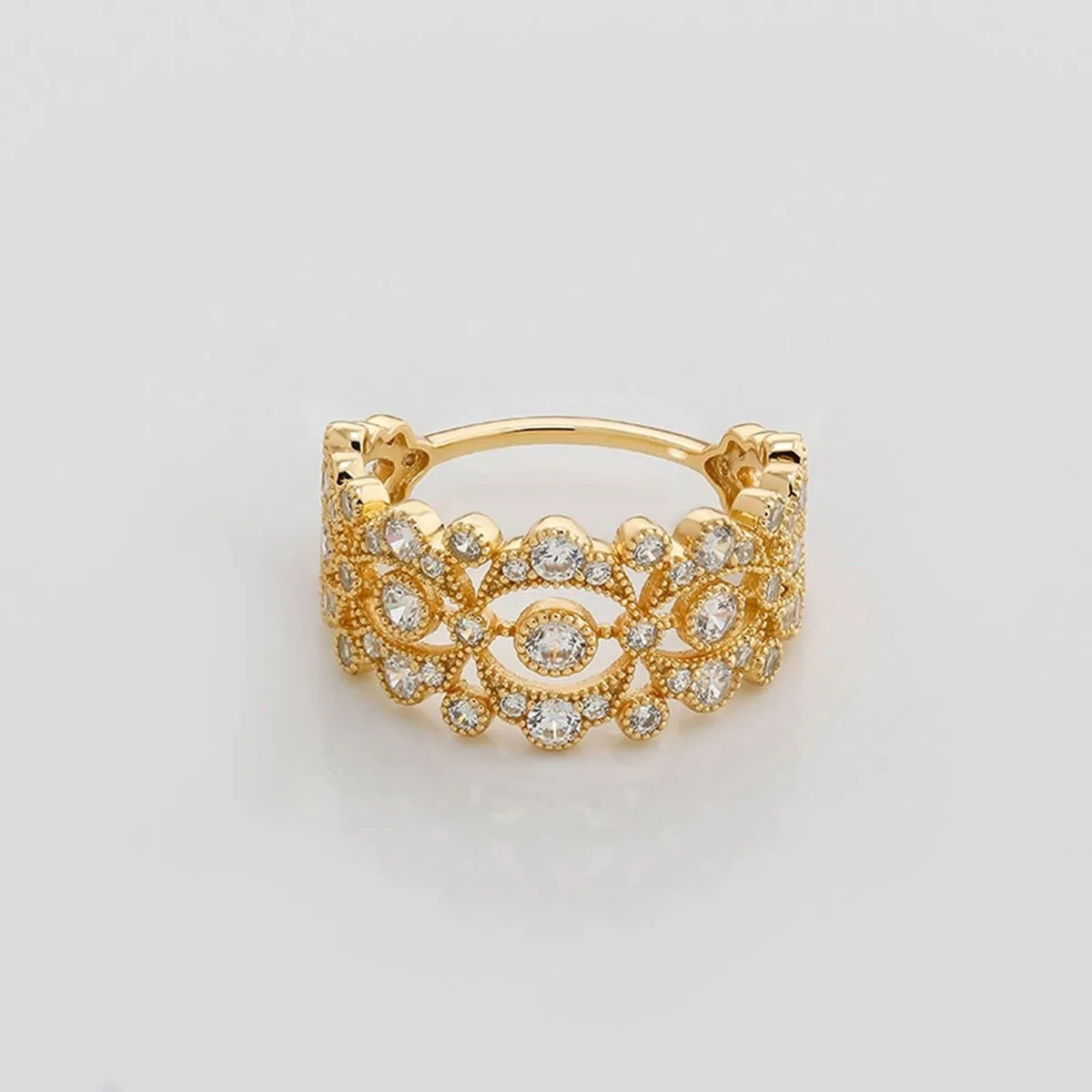 Anillo de solicitud de oro auténtico de 9 K/14 K/18 K con moissanita, forma hueca