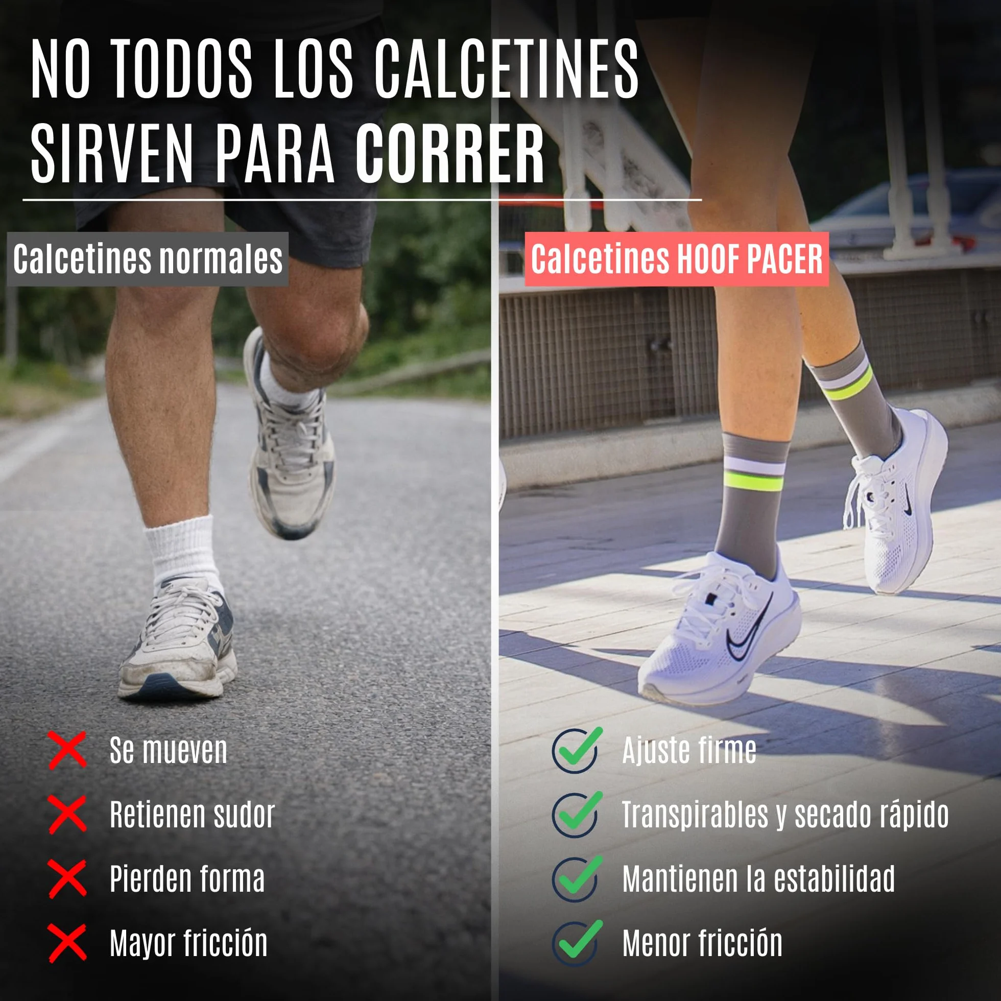 Calcetines Running Compresivos Vaporfeel Reducción Fatiga Circulación Unisex