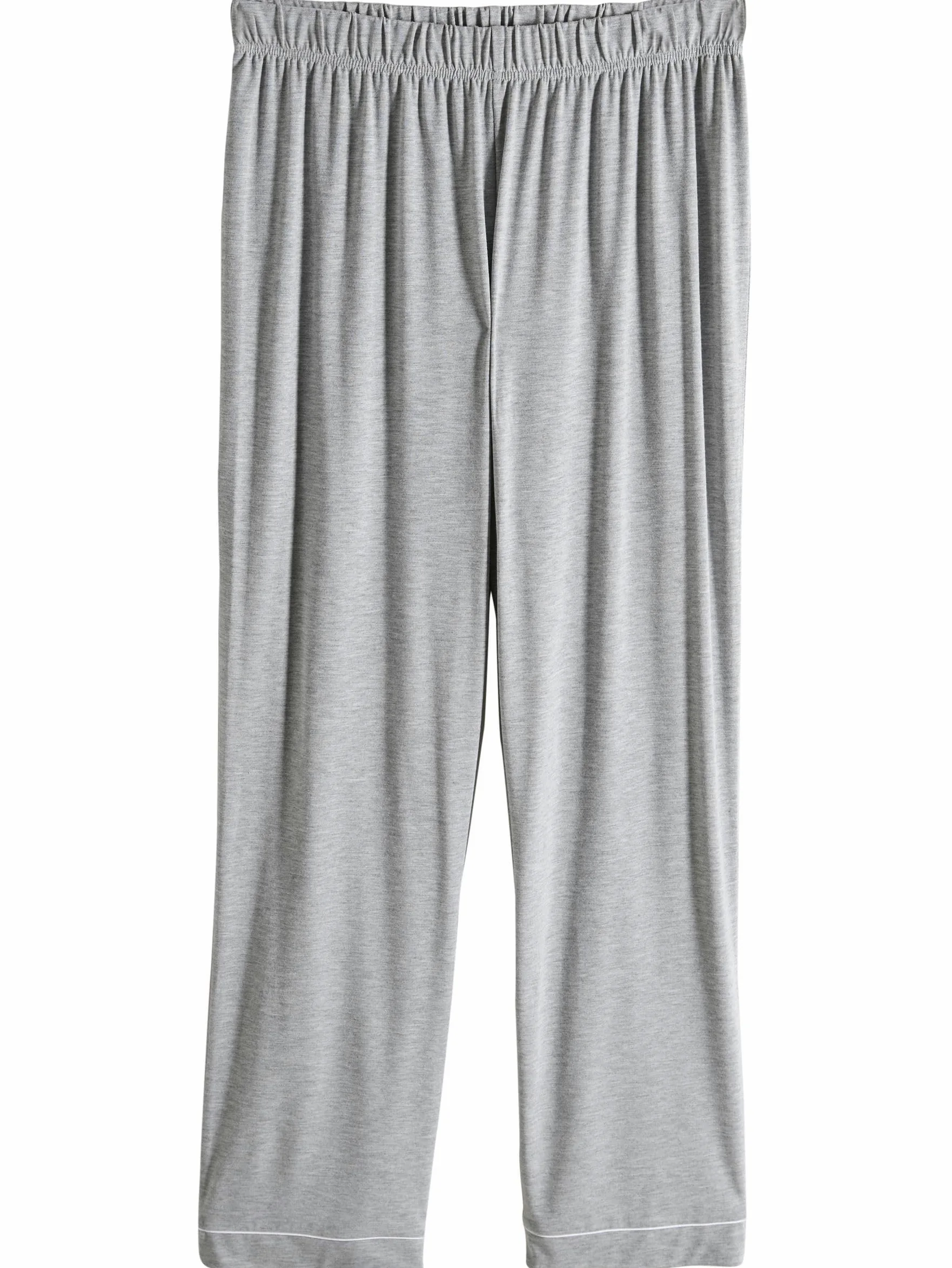 THE SET Mujeres Pack de 2 Pijamas abotonados de pantalón y Manga Larga de Mezcla de Viscosa con Ribetes
