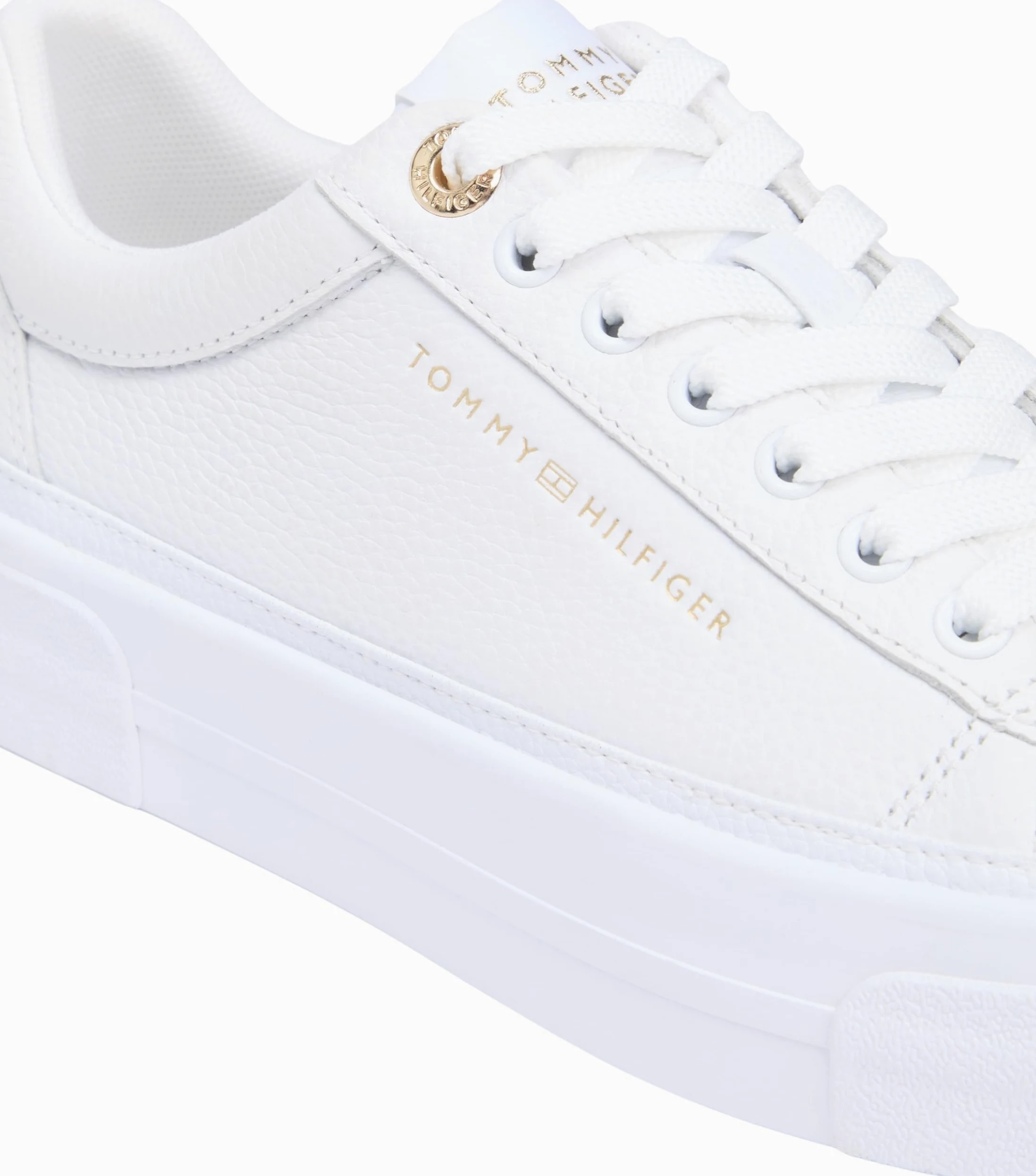 Tommy Hilfiger Adaptive TH Platform Sneaker Tumbled LTR Fw0fw09018 Parte Superior bajaMujer