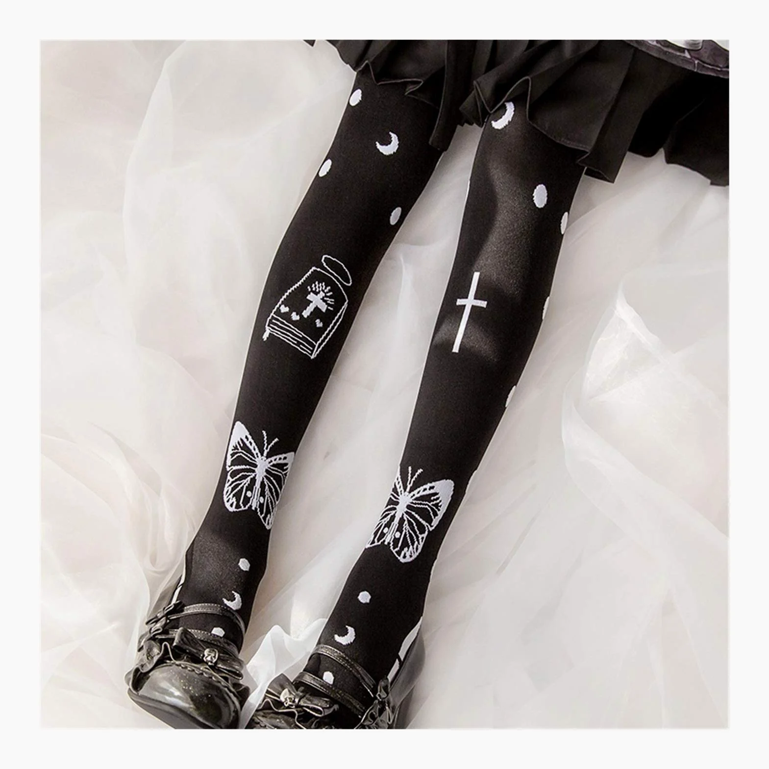 Calcetines de Lolita de Fresa Lindas Medias de Punto sobre Calcetines de Rodilla Lolita Harajuku Socks Cálida (Color : A, Size : M)
