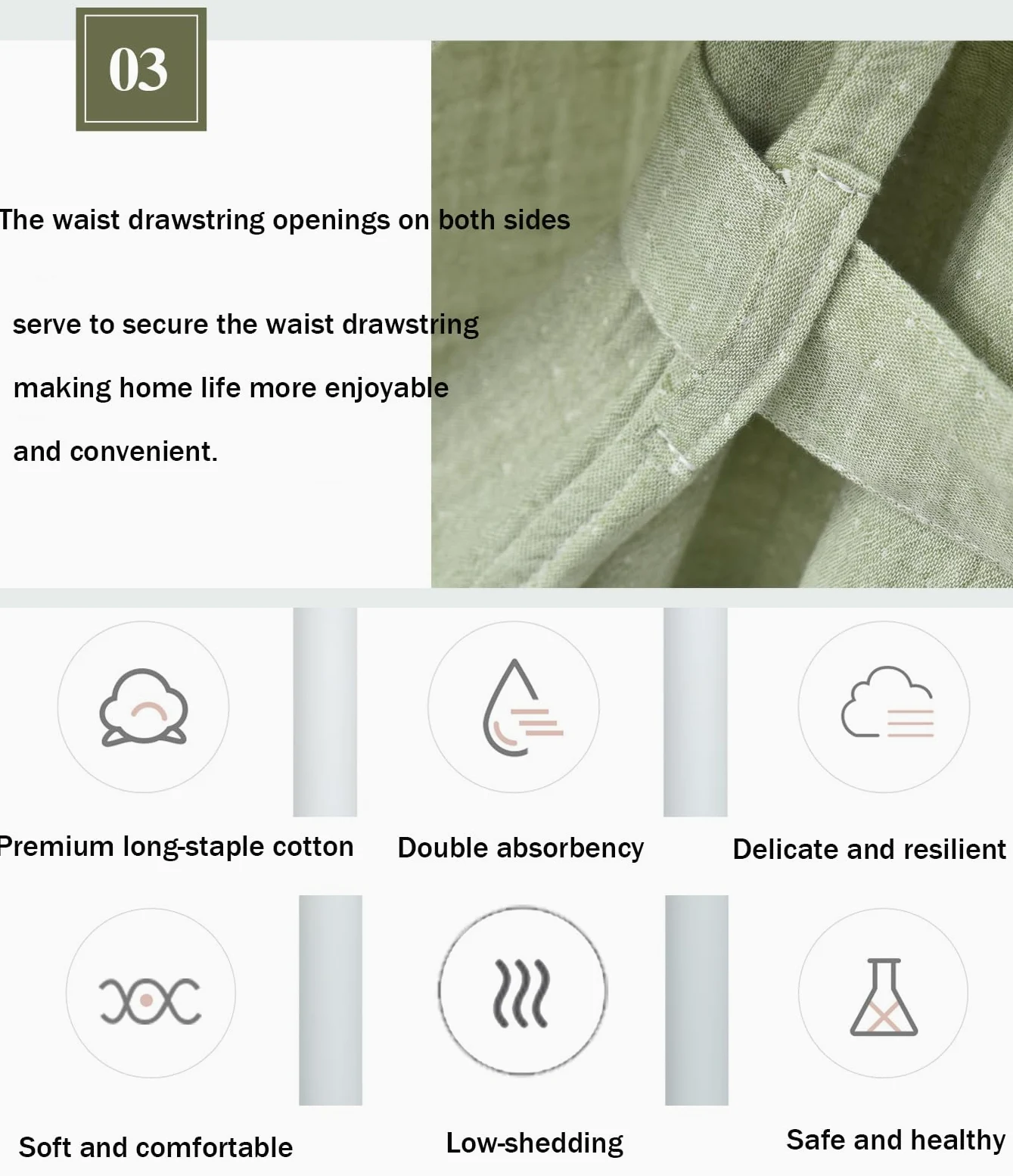 Bata unisex de gasa 100% algodón Bata de baño tipo kimono ligera de hilo teñido Ropa de dormir absorbente de muselina para spa para mujer