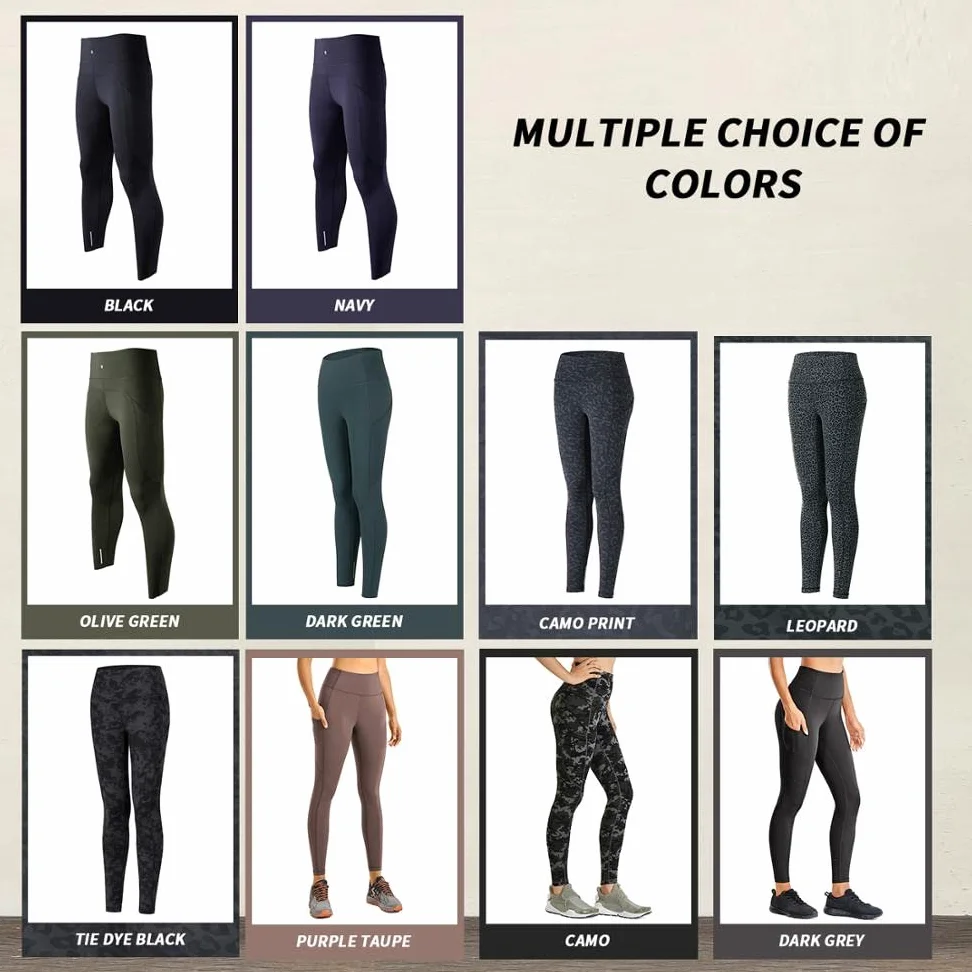 Polainas Impermeables Pantalones de yoga de cintura alta de las mujeres con bolsillos desnudos sentimientos de entrenamiento Leggings Polainas Trail Running ( Color : Texture pattern37 , Size : Large
