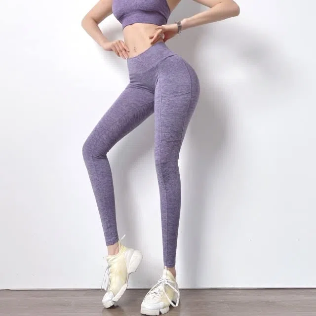 Fitness Mujer Deporte Leggings Sin Costuras Cintura Alta Elástico Sólido Yoga Leggings Gimnasio Trainning Joggings Pantalones Mujer