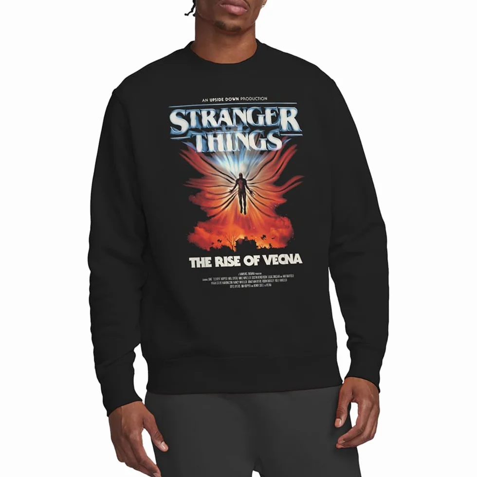 Stranger Things Vecna Rise Poster Sweatshirt Black Unisex Adulto